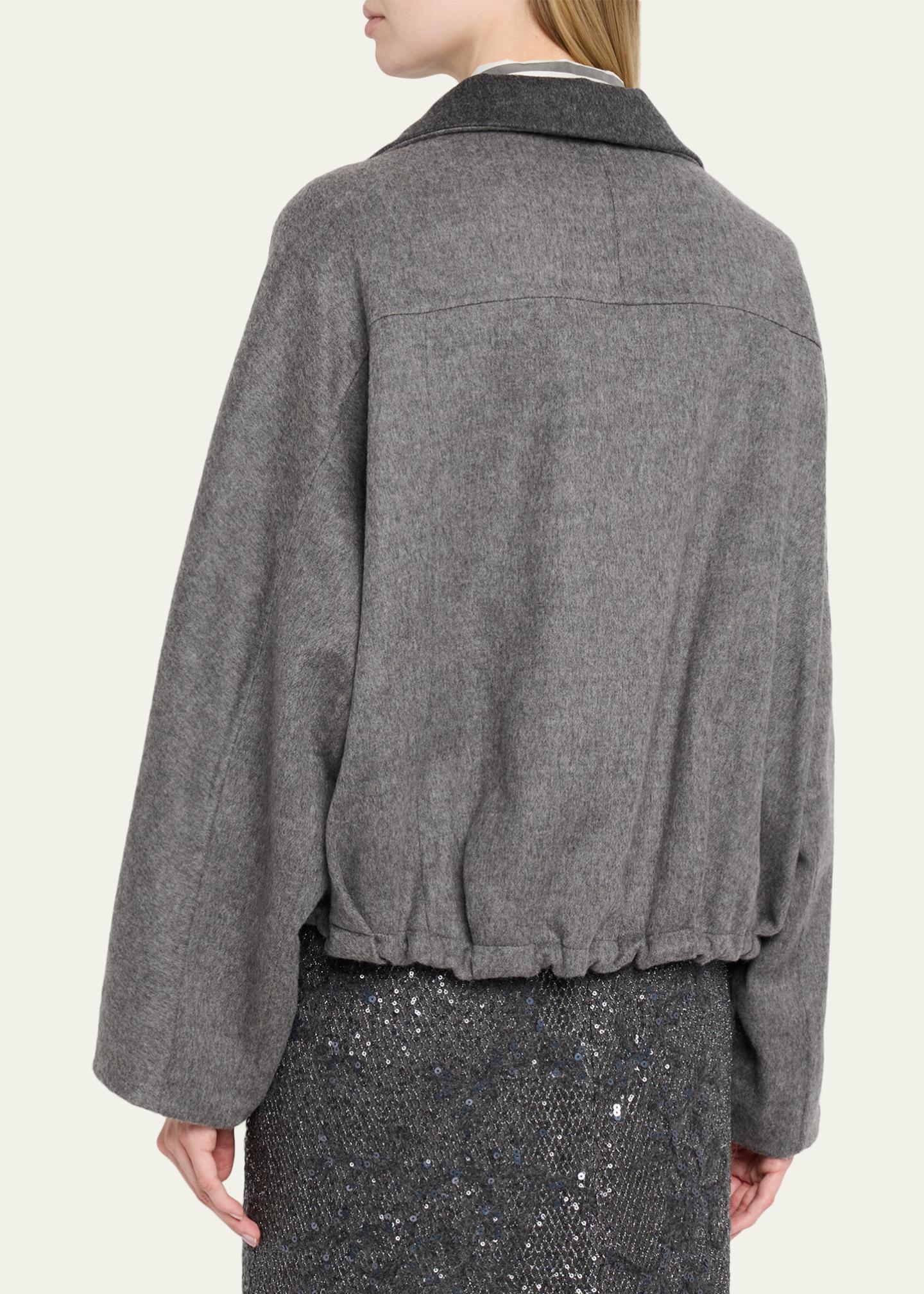 Brunello Cucinelli Fluid Double Wool Zipped Jacket - Bergdorf Goodman