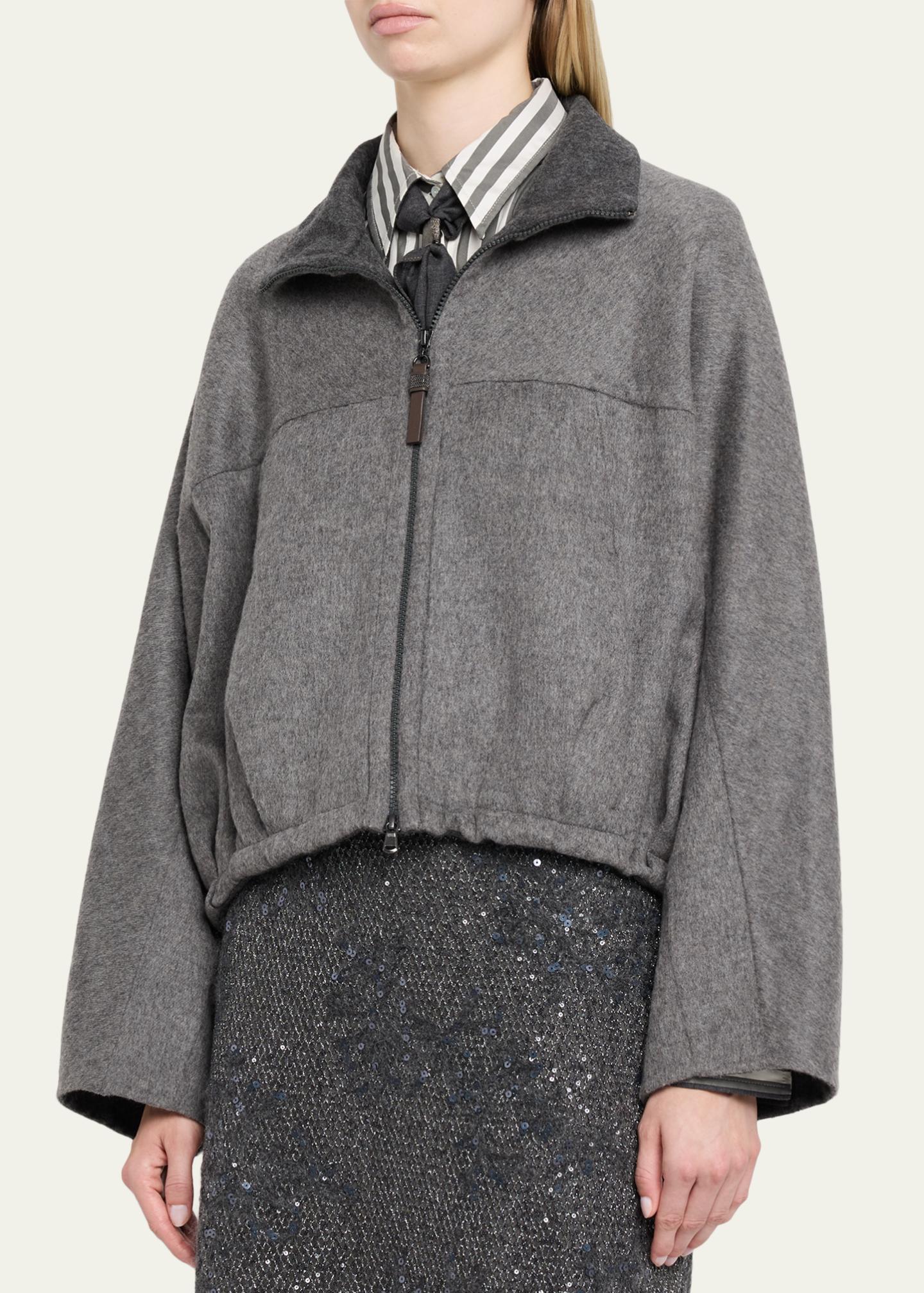 Brunello Cucinelli Fluid Double Wool Zipped Jacket - Bergdorf Goodman
