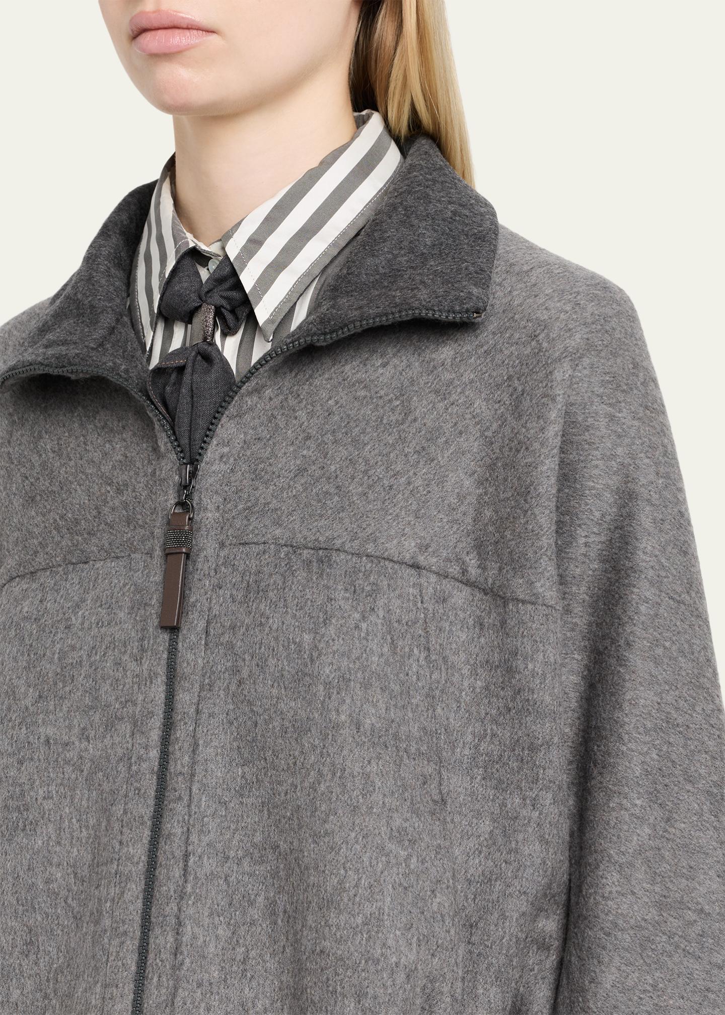 Brunello Cucinelli Fluid Double Wool Zipped Jacket - Bergdorf Goodman