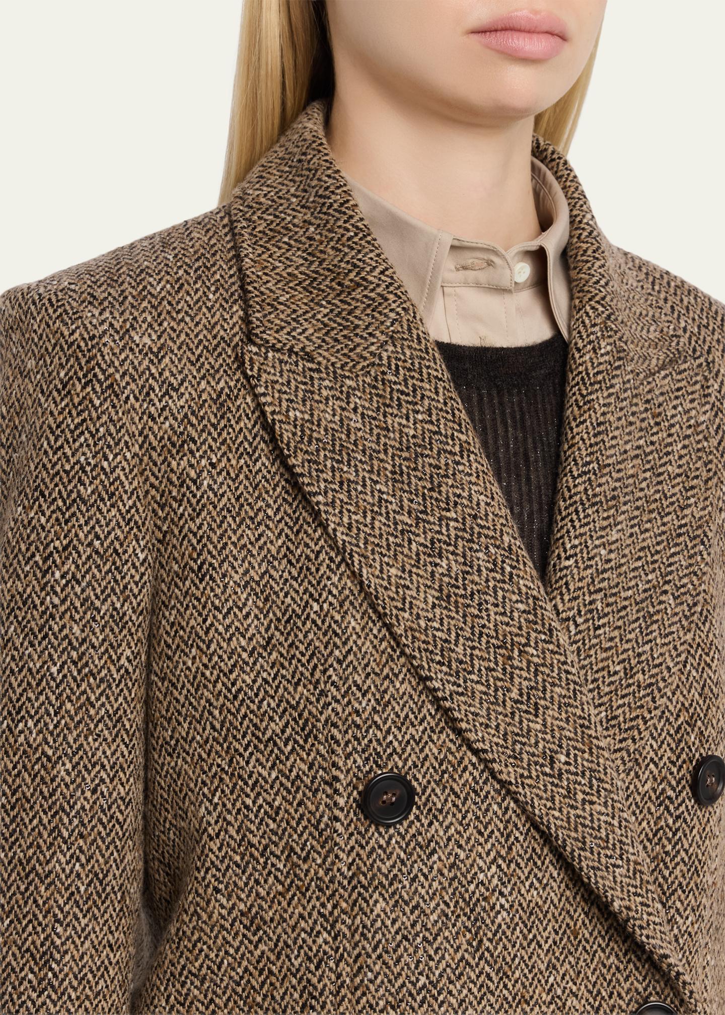 Brunello Cucinelli Sparkling Wool Herringbone Blazer - Bergdorf