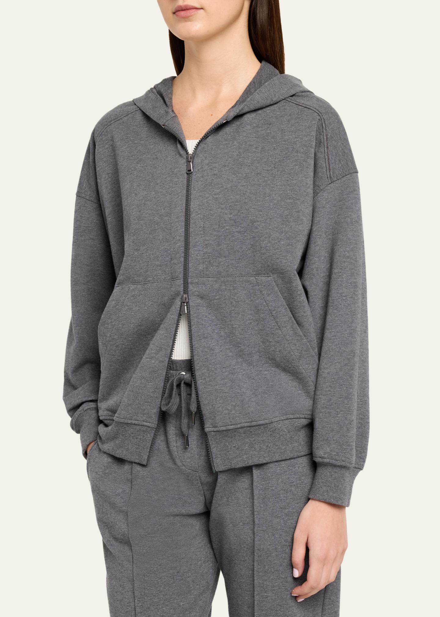 Brunello Cucinelli Light Cotton Fleece Zip Track Jacket - Bergdorf