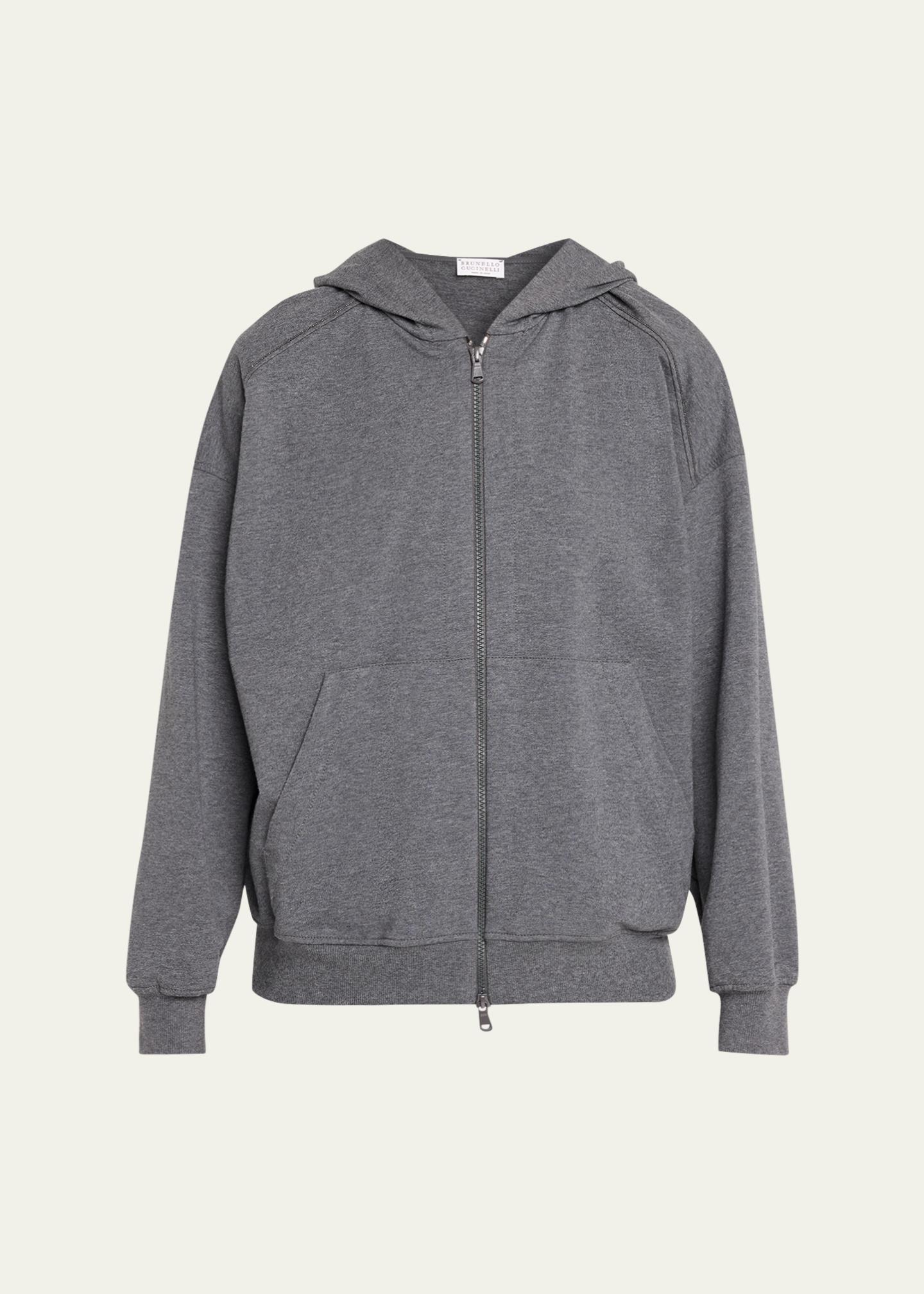 Brunello Cucinelli Light Cotton Fleece Zip Track Jacket - Bergdorf