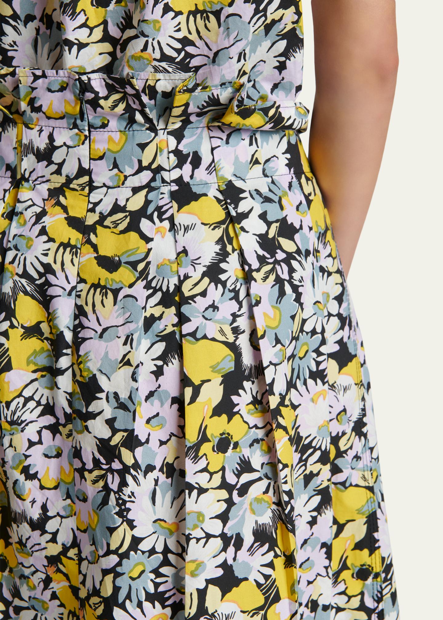 Marni Floral Cotton Midi Skirt - Bergdorf Goodman