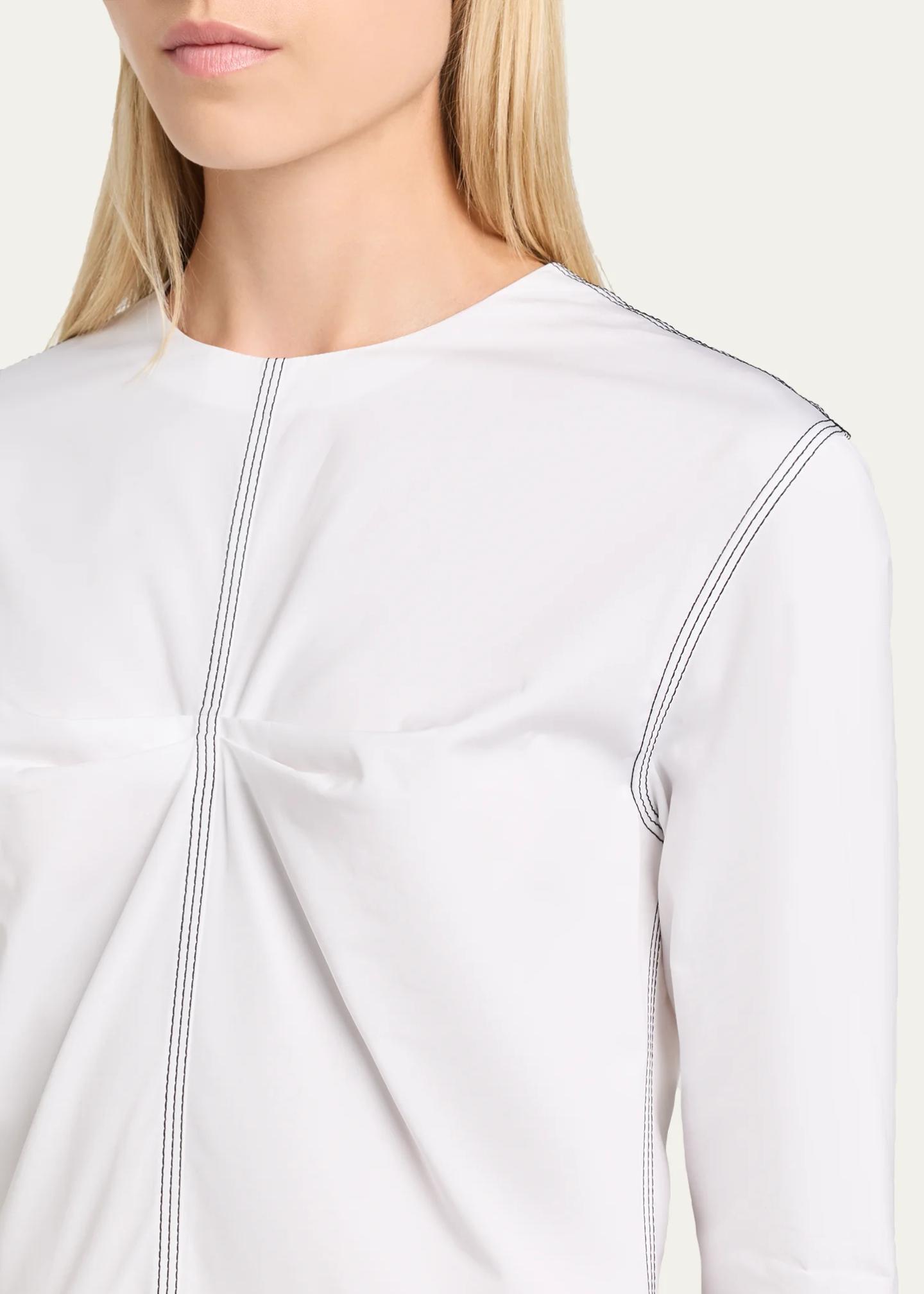 Marni 3/4-Sleeve Cotton Midi A-Line Dress - Bergdorf Goodman