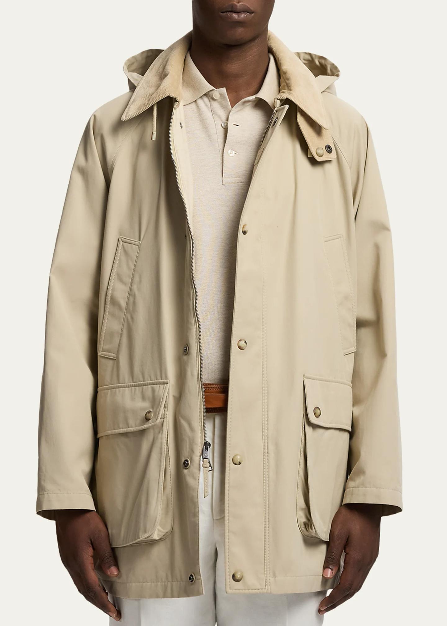 Ralph Lauren Purple Label Men's Ventile Twill Hooded Car Coat