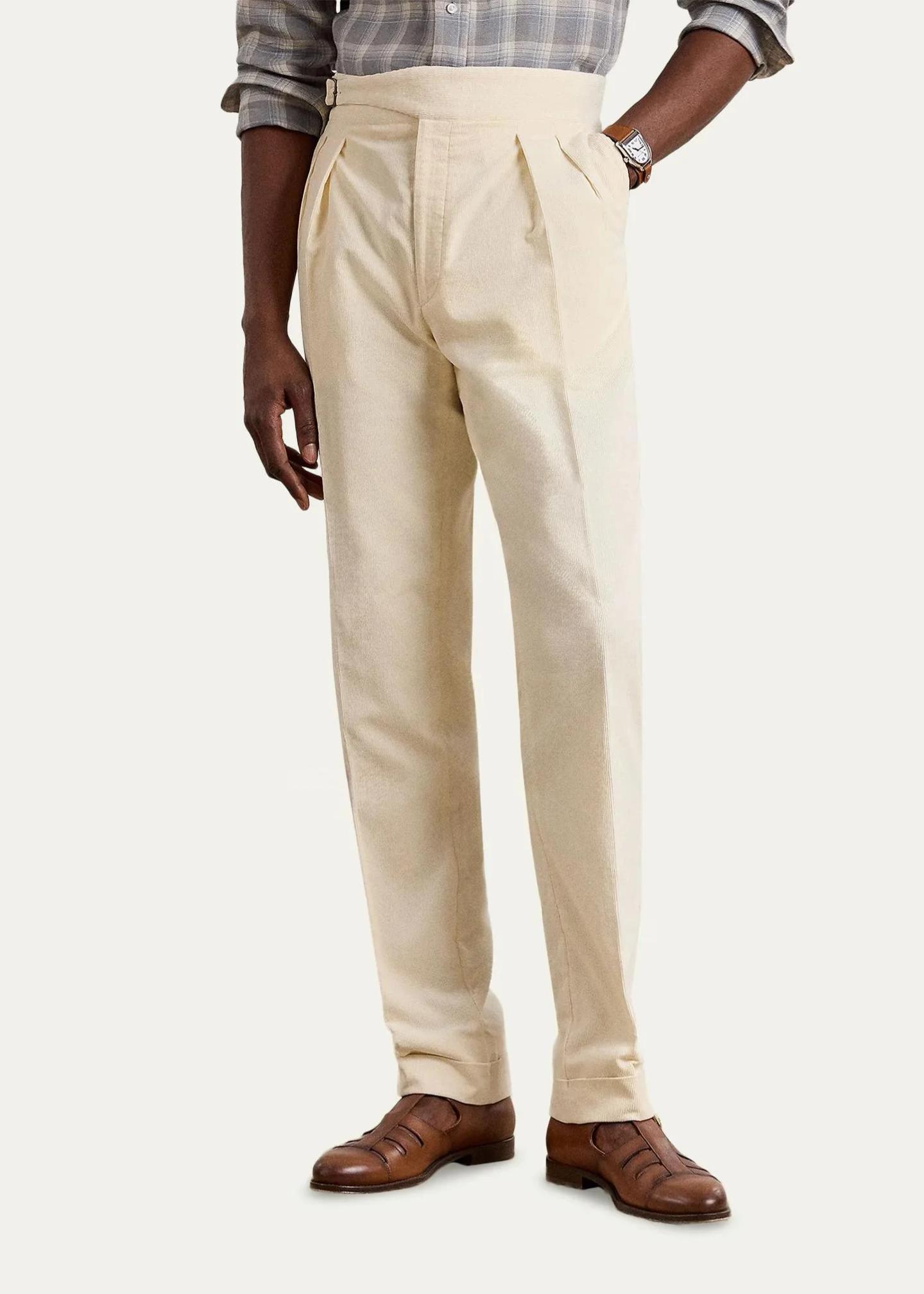 Ralph Lauren Purple Label Men's Hand-Tailored Corduroy Trousers