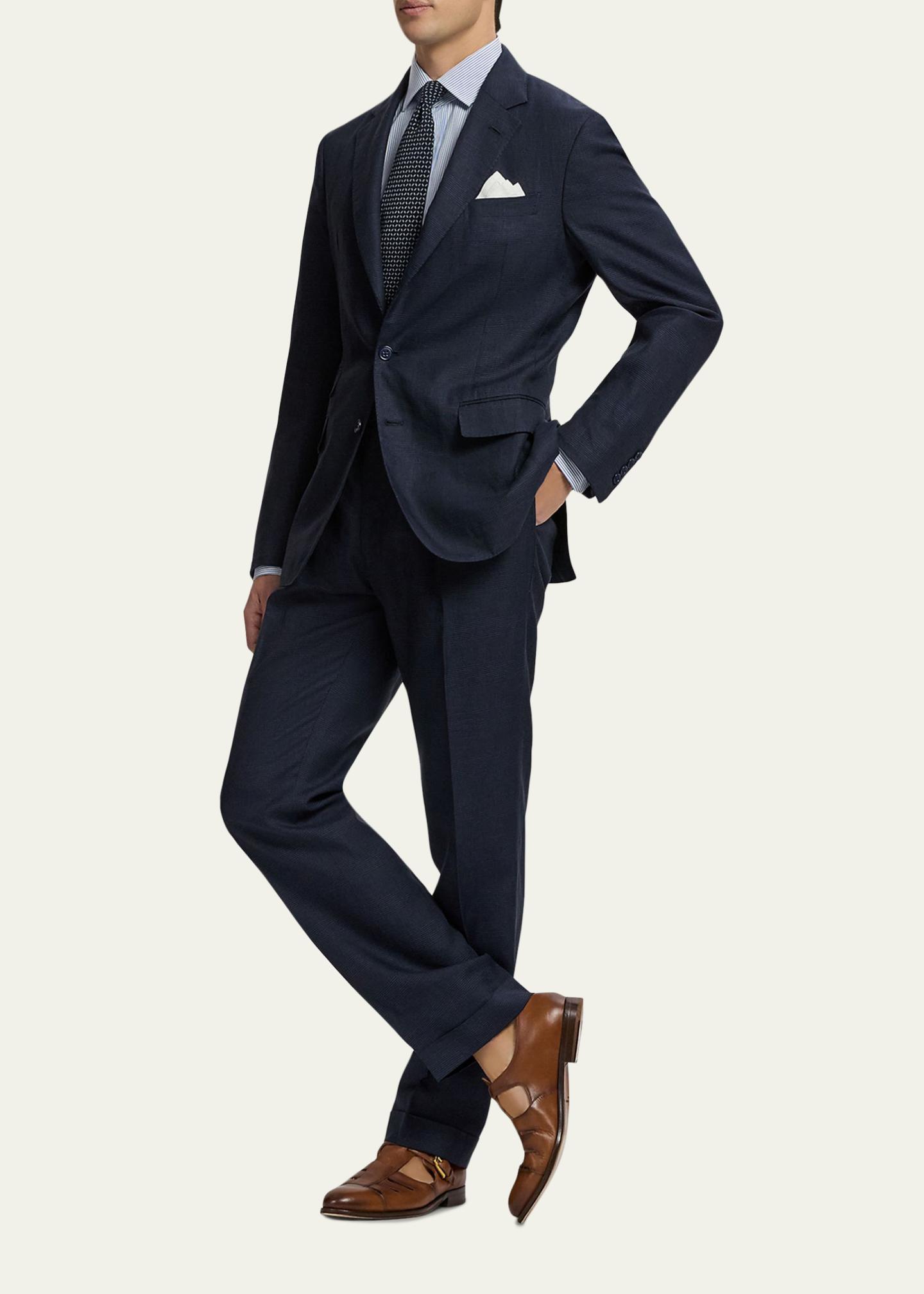Ralph Lauren purple label ネイビー スラックス 28 Ralph Lauren Purple Label Men's Cashmere and Silk Glen Plaid