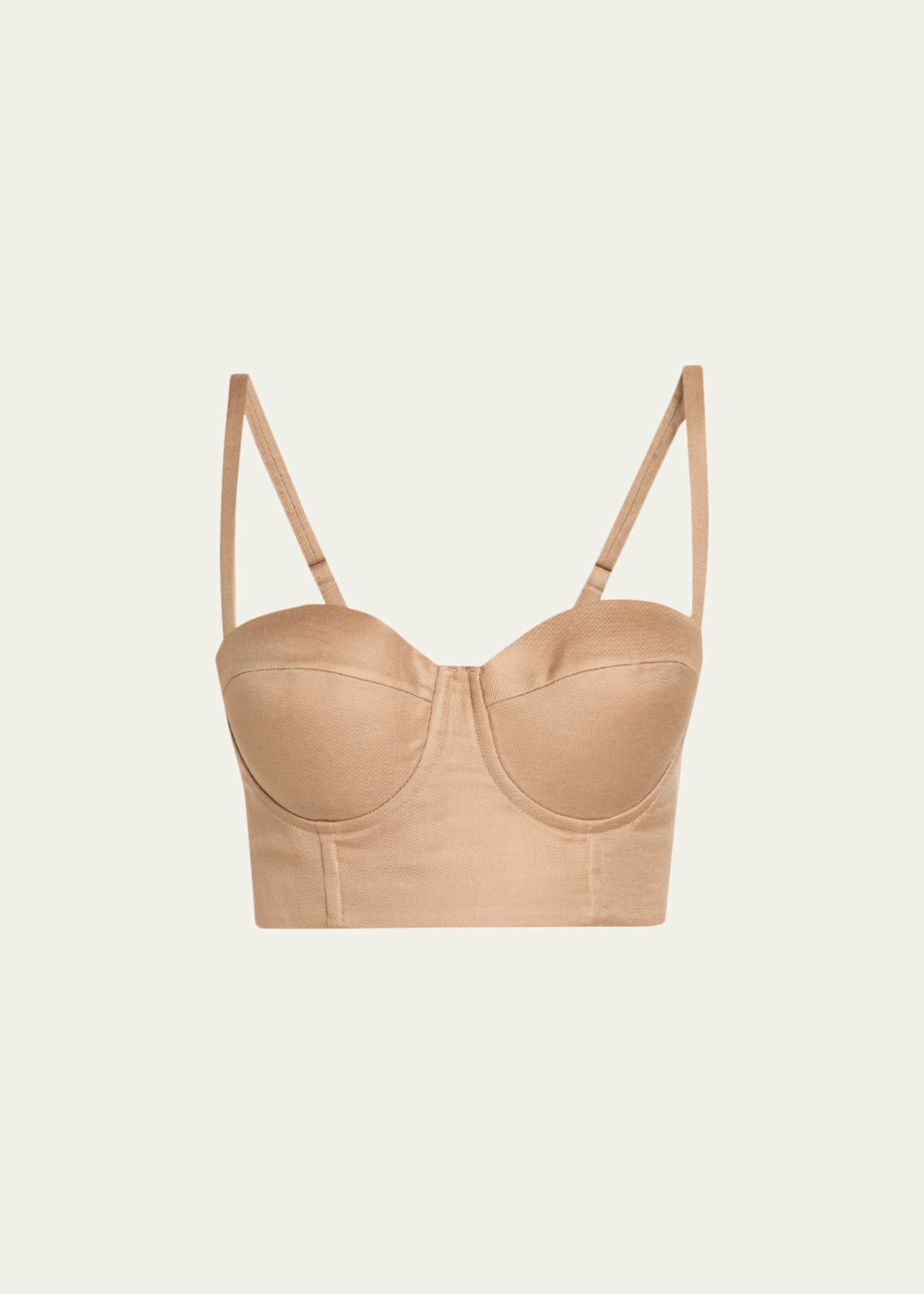 L'Agence Sonya Satin Bralette Bustier Top - Bergdorf Goodman