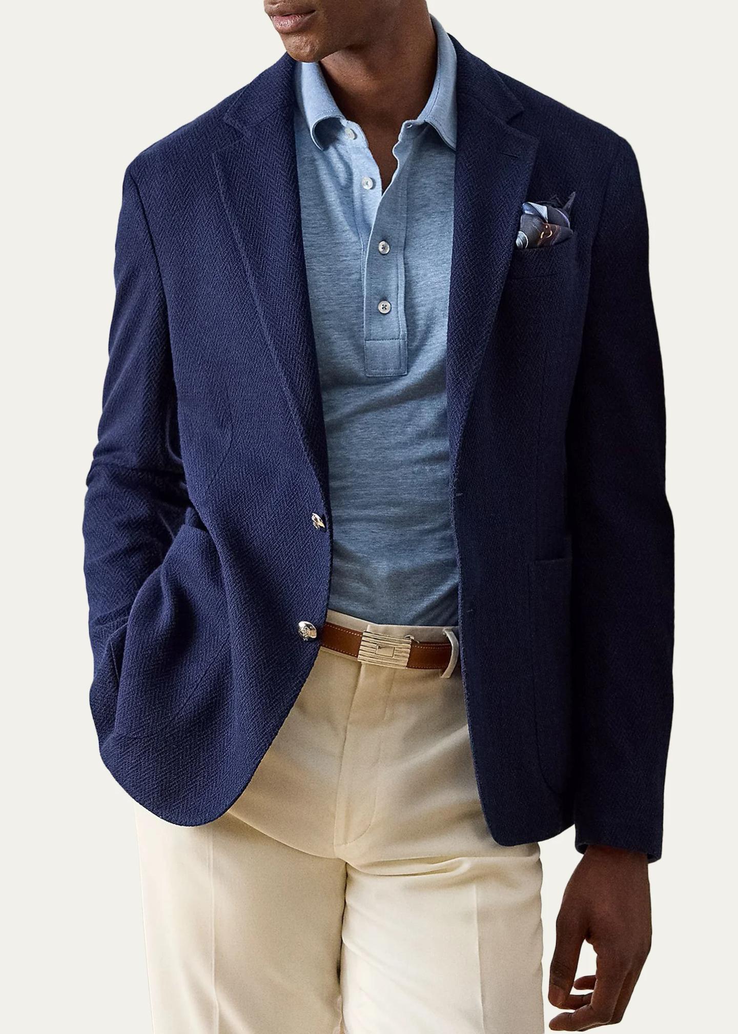 Ralph Lauren Purple Label Men's Hadley Hand-Tailored Herringbone