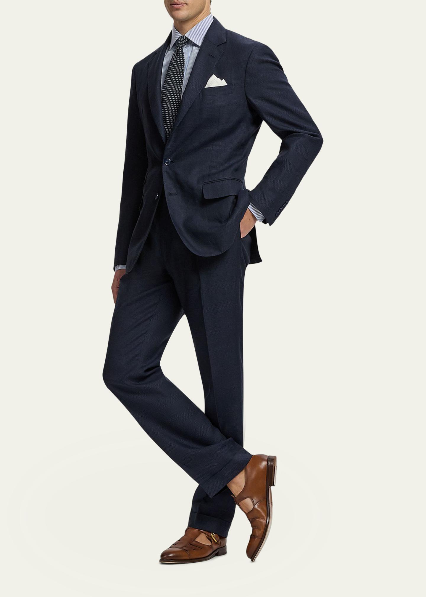 Ralph Lauren Purple Label Men's Cotton and Cashmere Glen Plaid