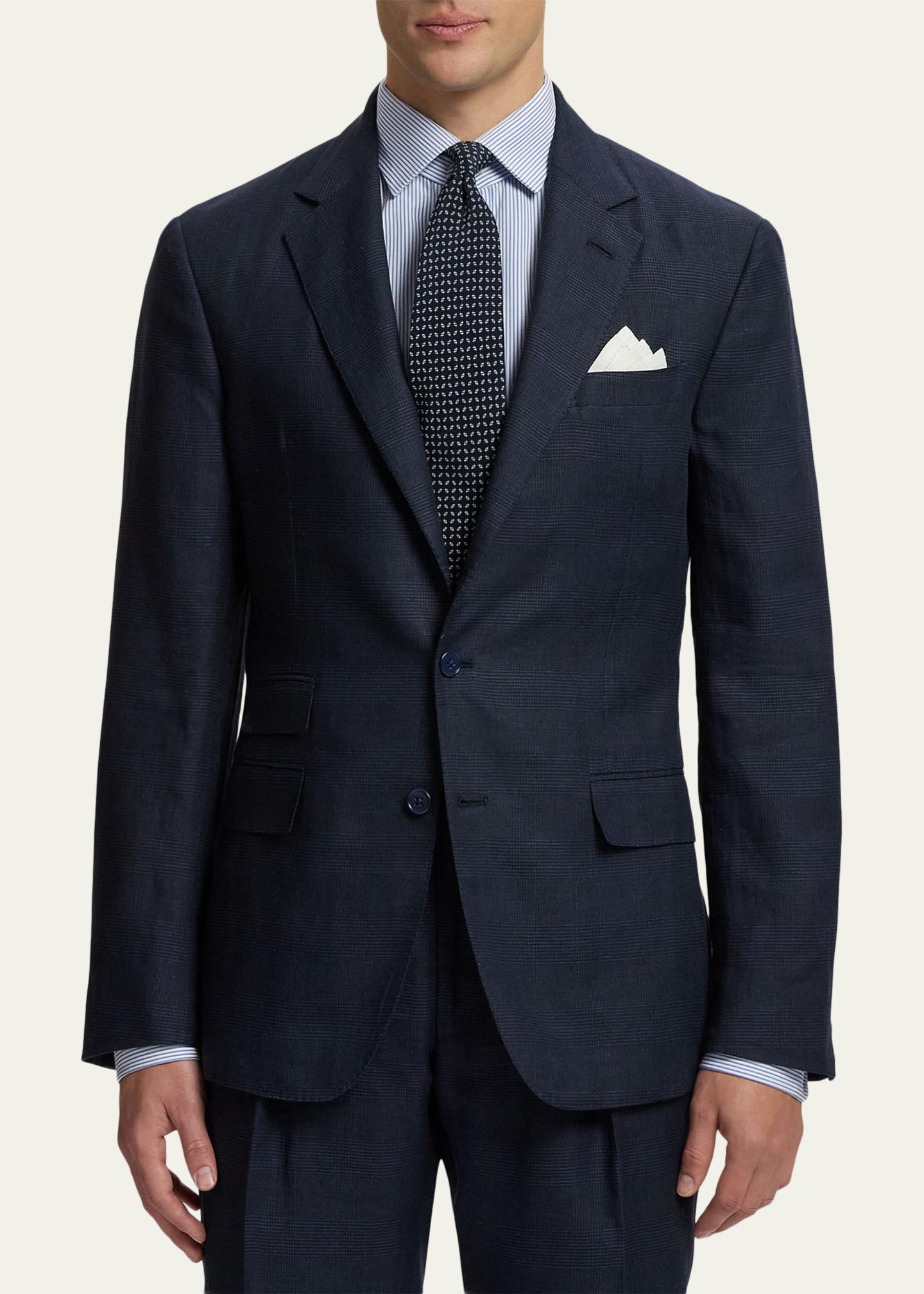 Ralph Lauren Purple Label Men's Cotton and Cashmere Glen Plaid