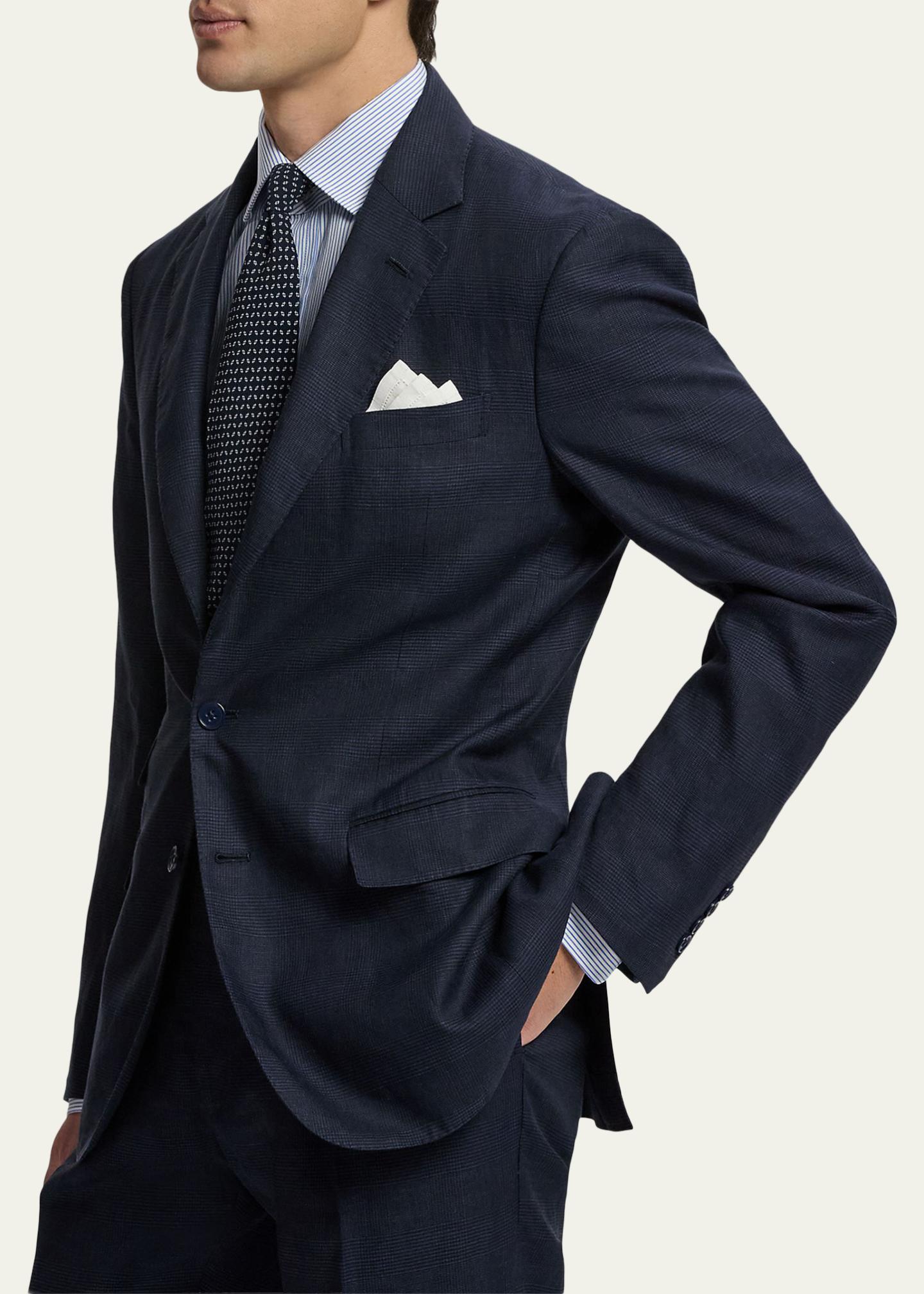 Ralph Lauren Purple Label Men's Cotton and Cashmere Glen Plaid