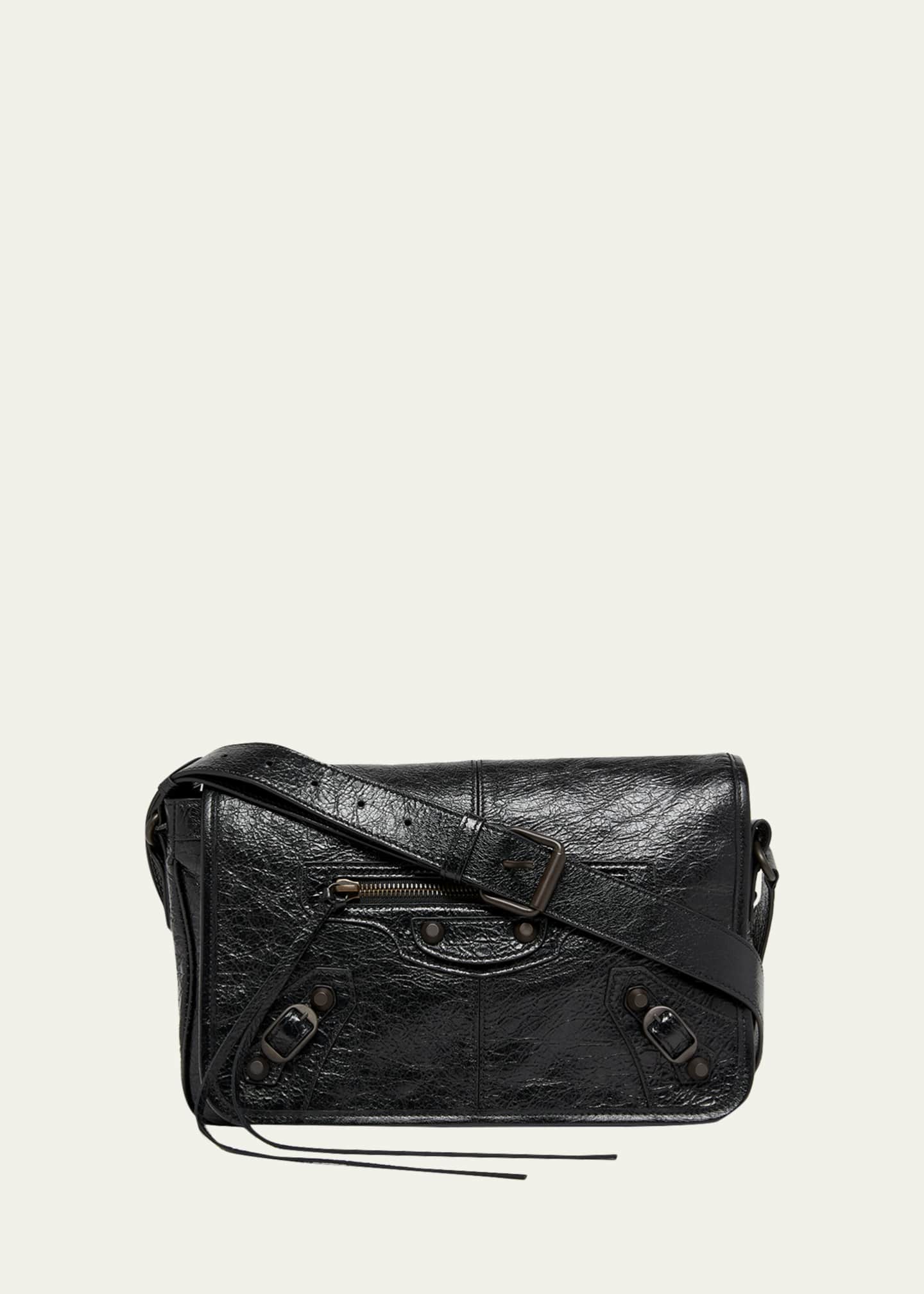 Balenciaga Men's Le City Flap Messenger Bag in Arena Lambskin