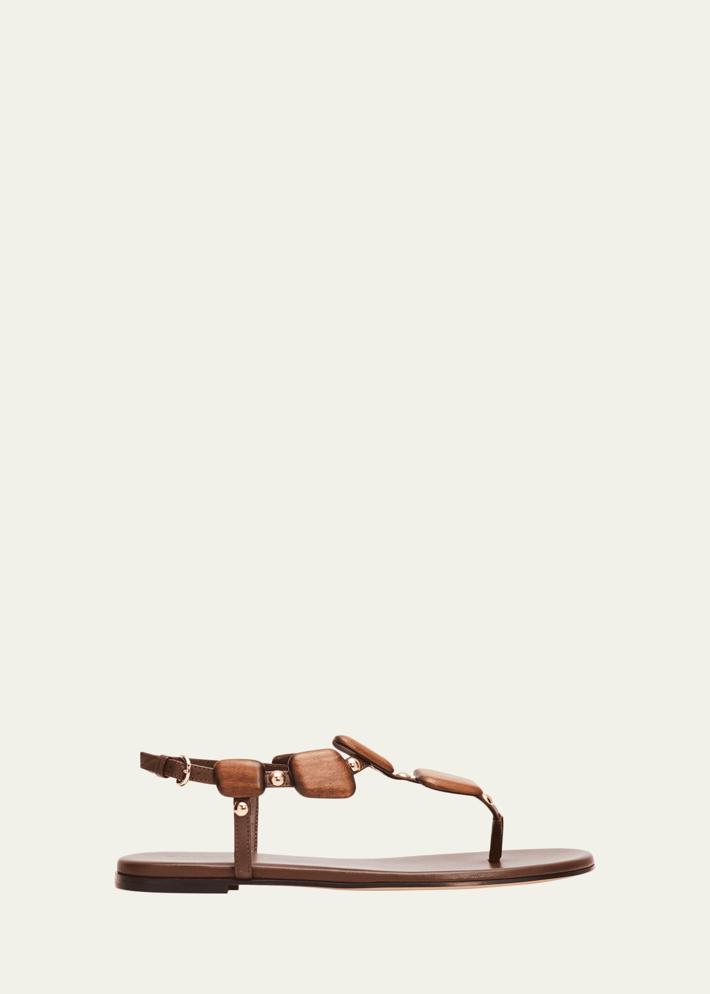 みみ/gianvito rossiストラップサンダル　39.5 Gianvito Rossi Beaded Nappa Metallic Leather Thong Sandals