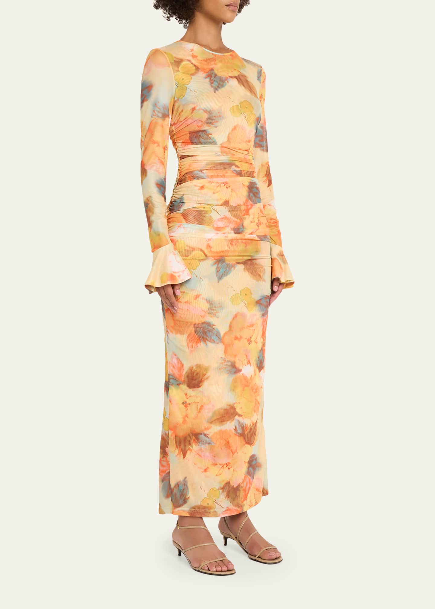 neriah maxi dress Cinq a Sept Neriah Dress in Smoke Sand Multi