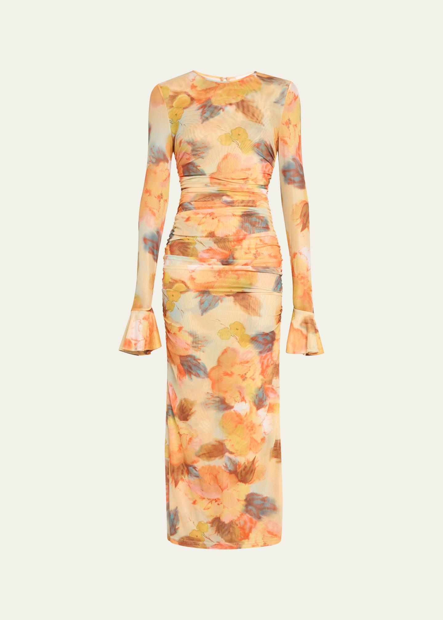 neriah maxi dress black Cinq à Sept Watercolor Floral Mesh Sleeveless Custom Birthday Dress