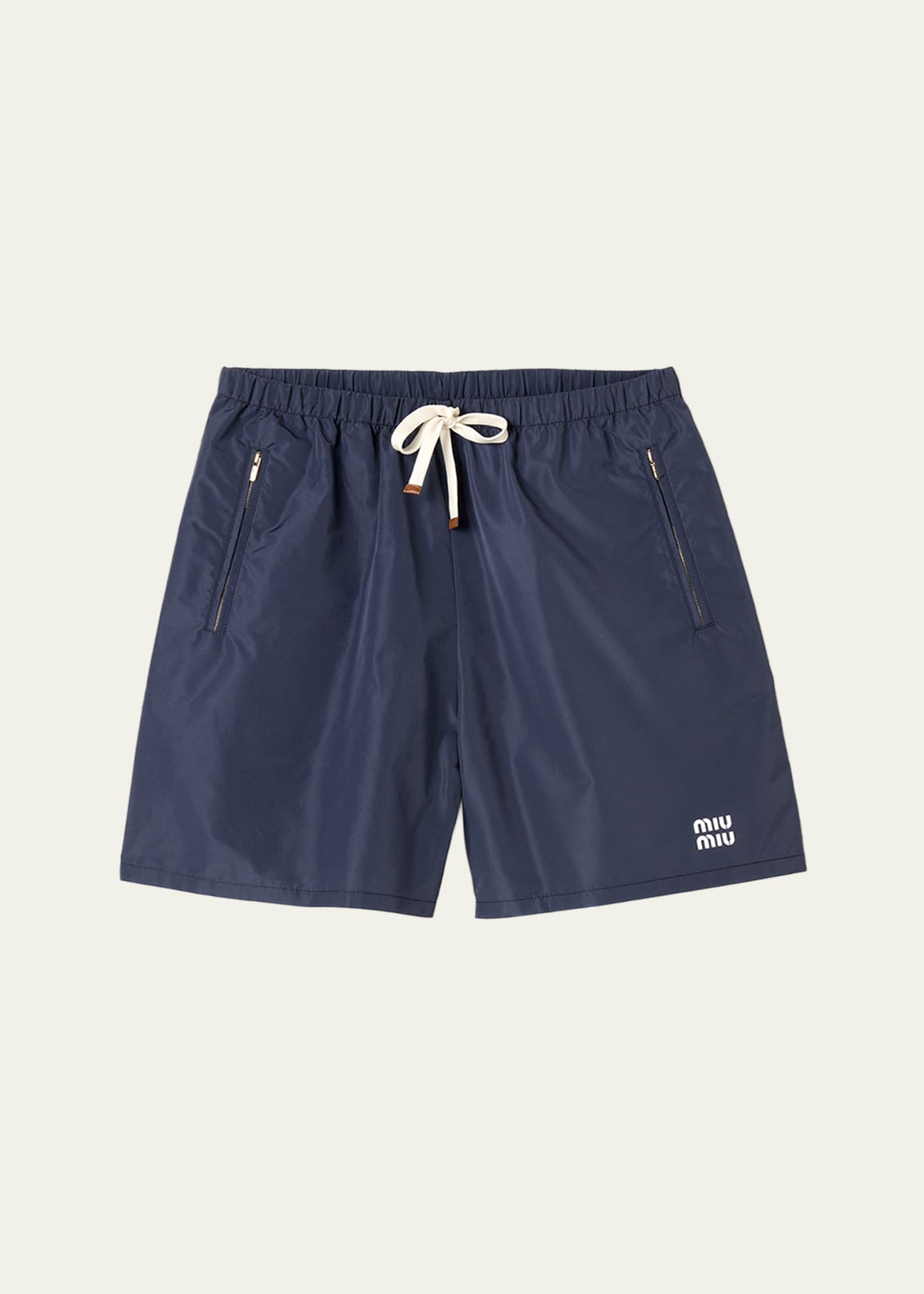 Miu Miu Technical Fabric Drawstring Shorts - Bergdorf Goodman