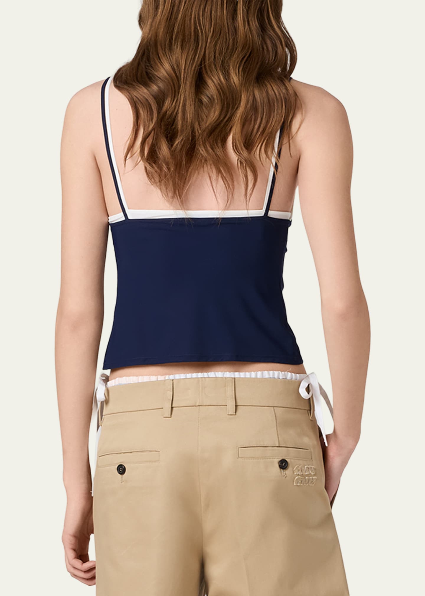 Miu Miu Layered Crop Tank Top - Bergdorf Goodman