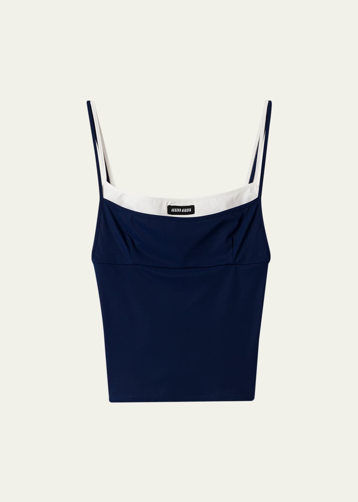 Miu Miu Layered Crop Tank Top - Bergdorf Goodman
