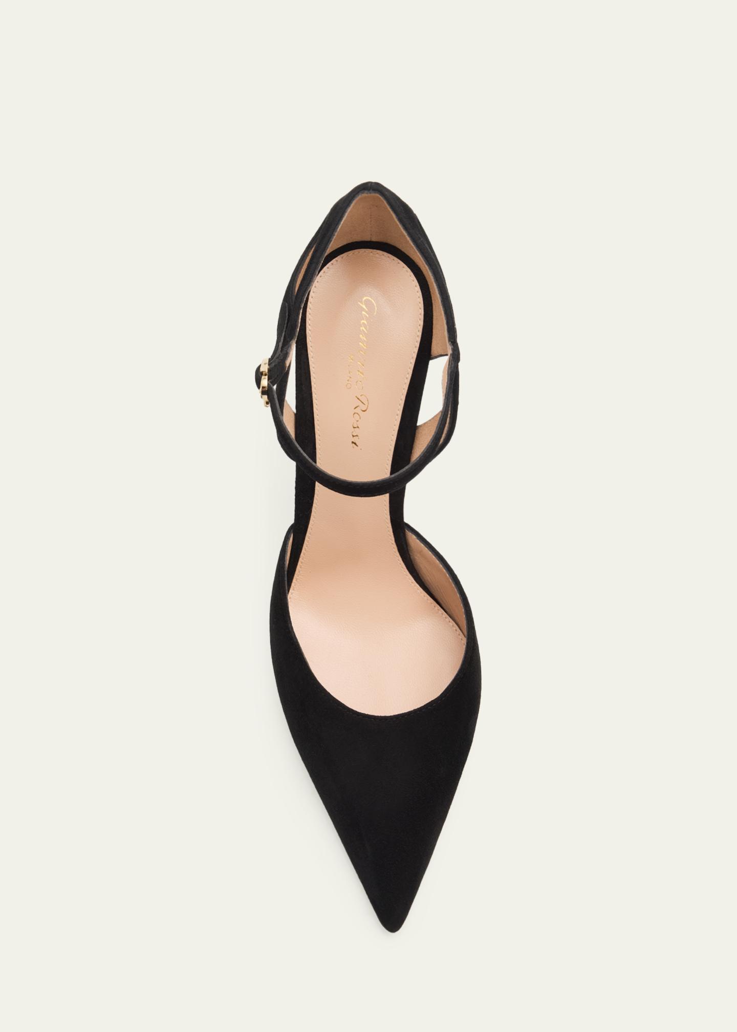 Gianvito Rossi 95mm Suede Pointed-Toe Pumps - Bergdorf Goodman