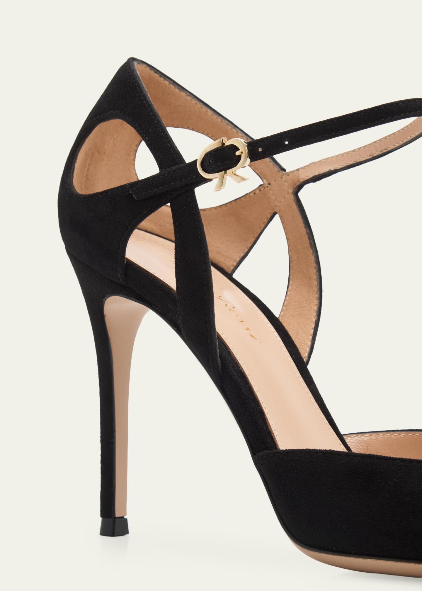 Gianvito Rossi 95mm Suede Pointed-Toe Pumps - Bergdorf Goodman