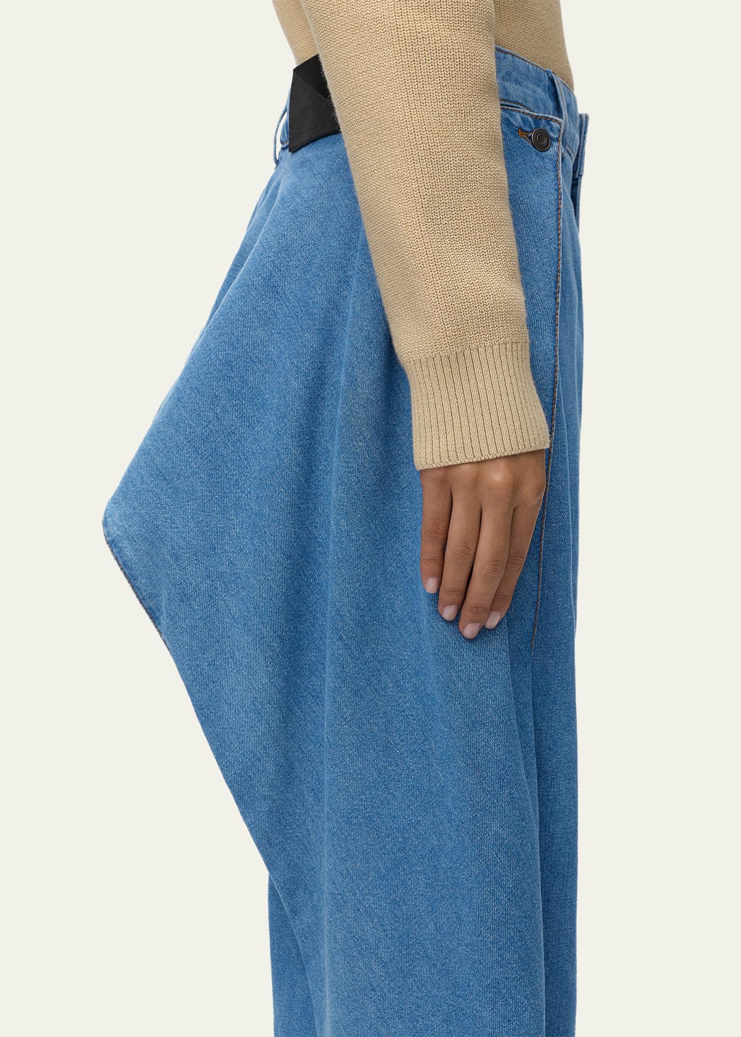 LOEWE Flared Side and Back Relaxed Jeans - Bergdorf Goodman