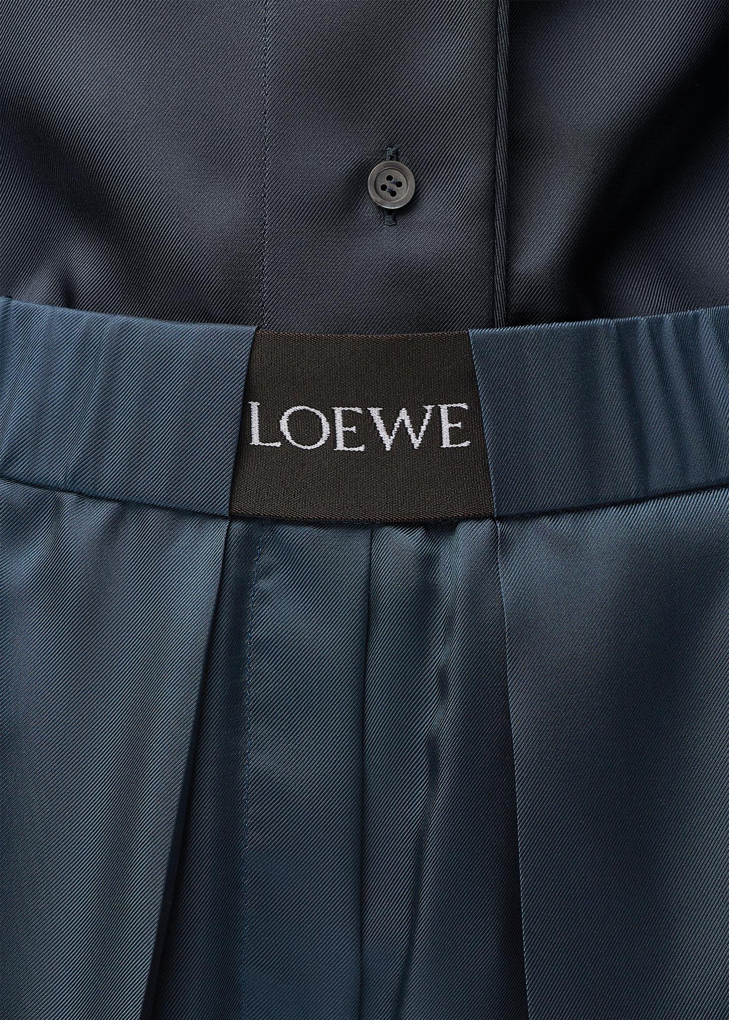 LOEWE Logo-Band Satin Wide-Leg Pull-On Pants - Bergdorf Goodman