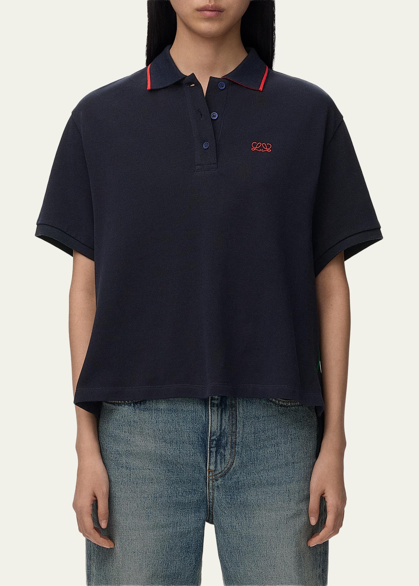 LOEWE Trapeze Short-Sleeve Polo Shirt - Bergdorf Goodman