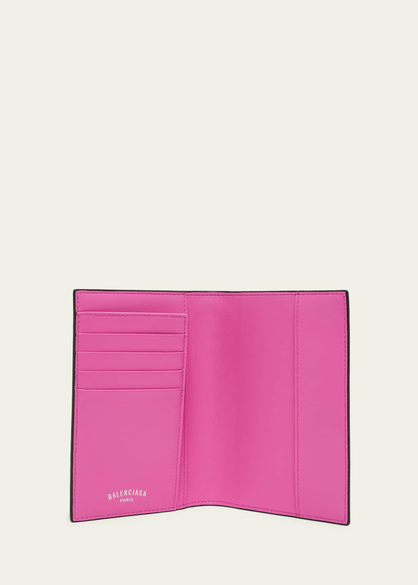 Balenciaga Men's Snob Allover Logo Passport Wallet - Bergdorf Goodman
