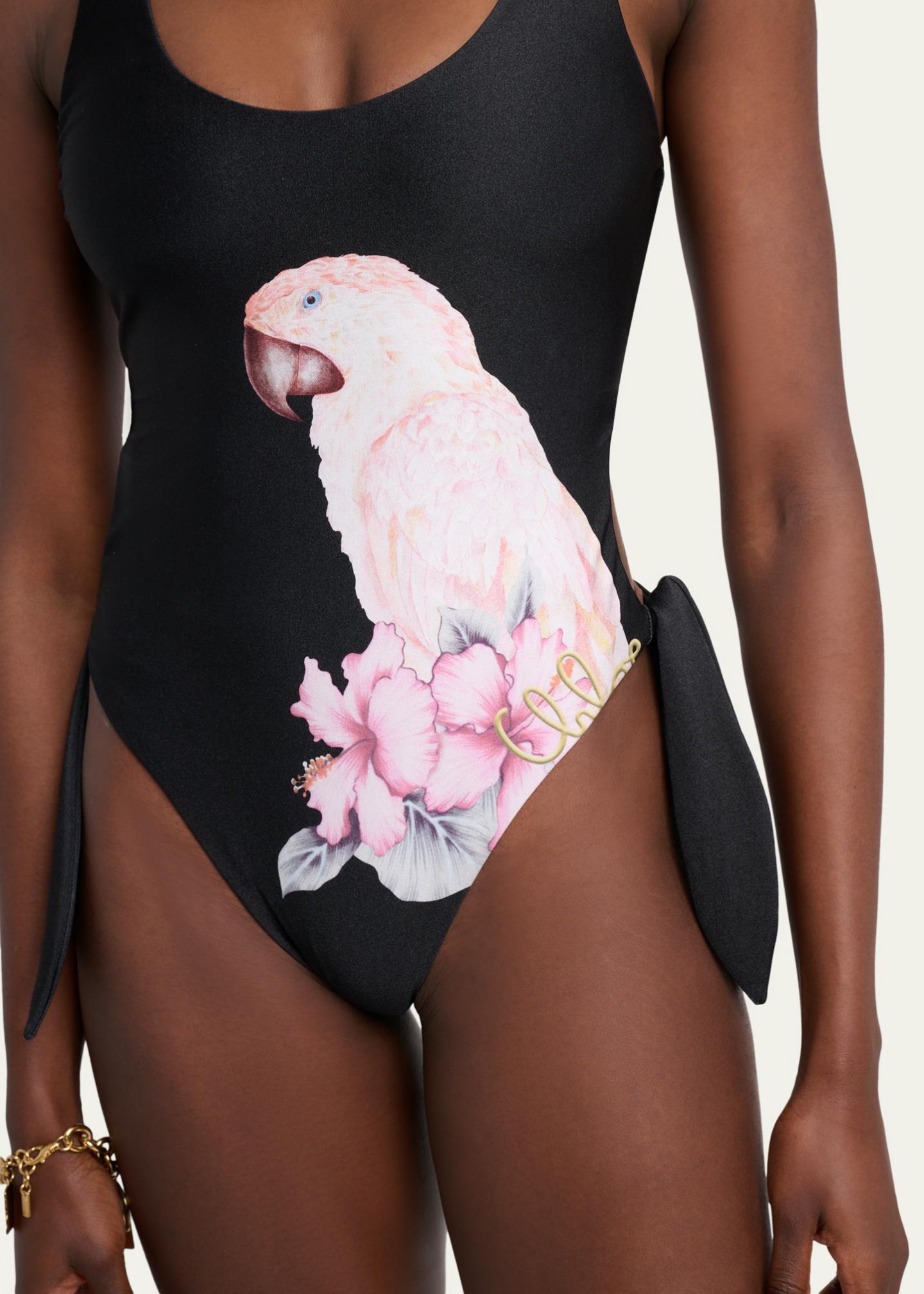 Chloe Parrot Print One-Piece Swimsuit - Bergdorf Goodman