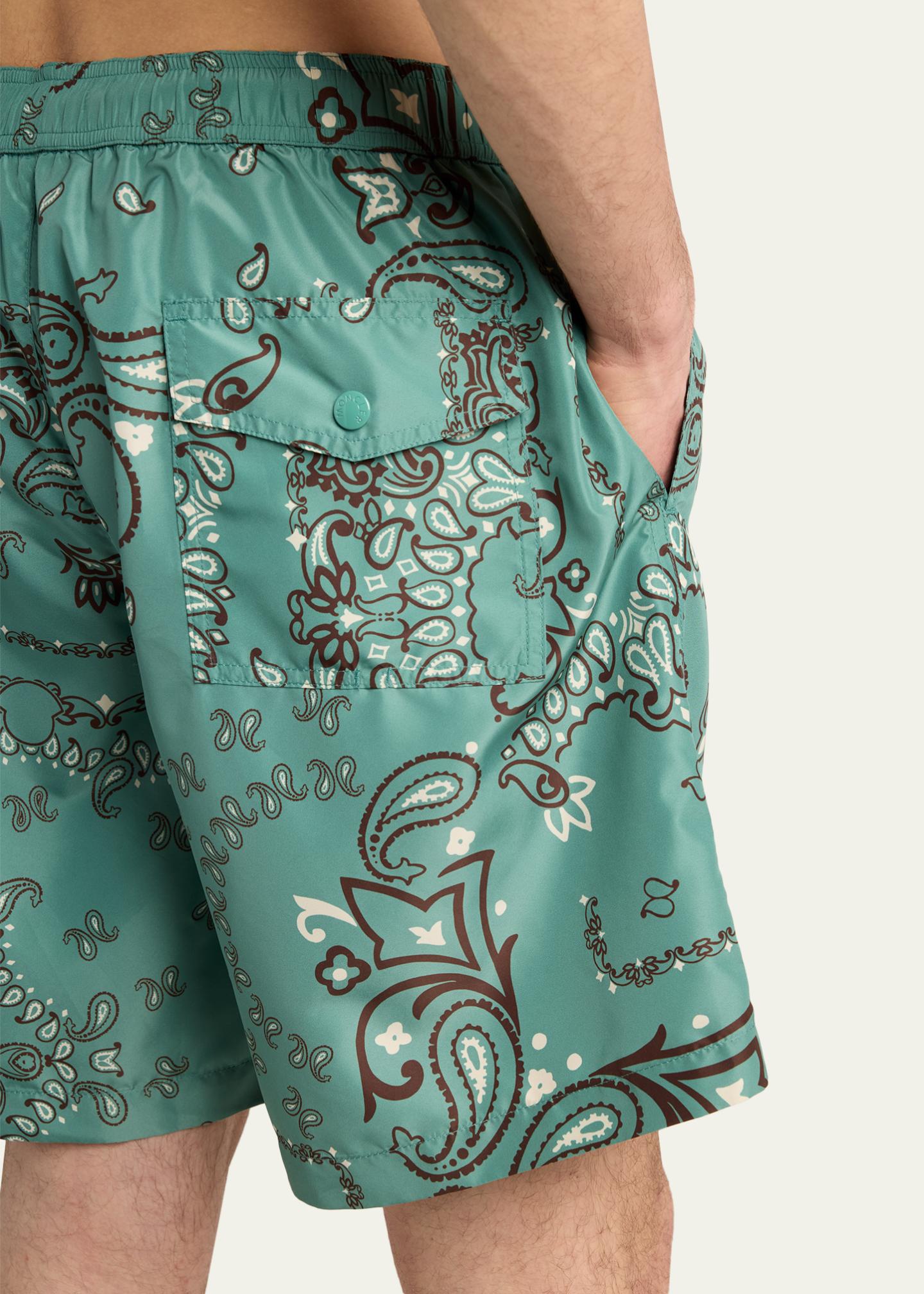Moncler Men's Printed Swim Shorts - Bergdorf Goodman