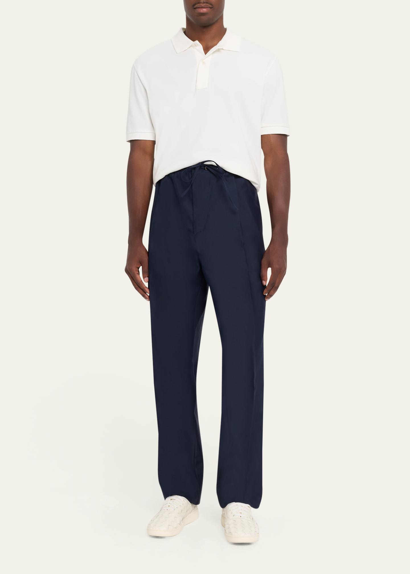 Bottega Veneta Men's Washed Cotton and Silk Relaxed Drawstring