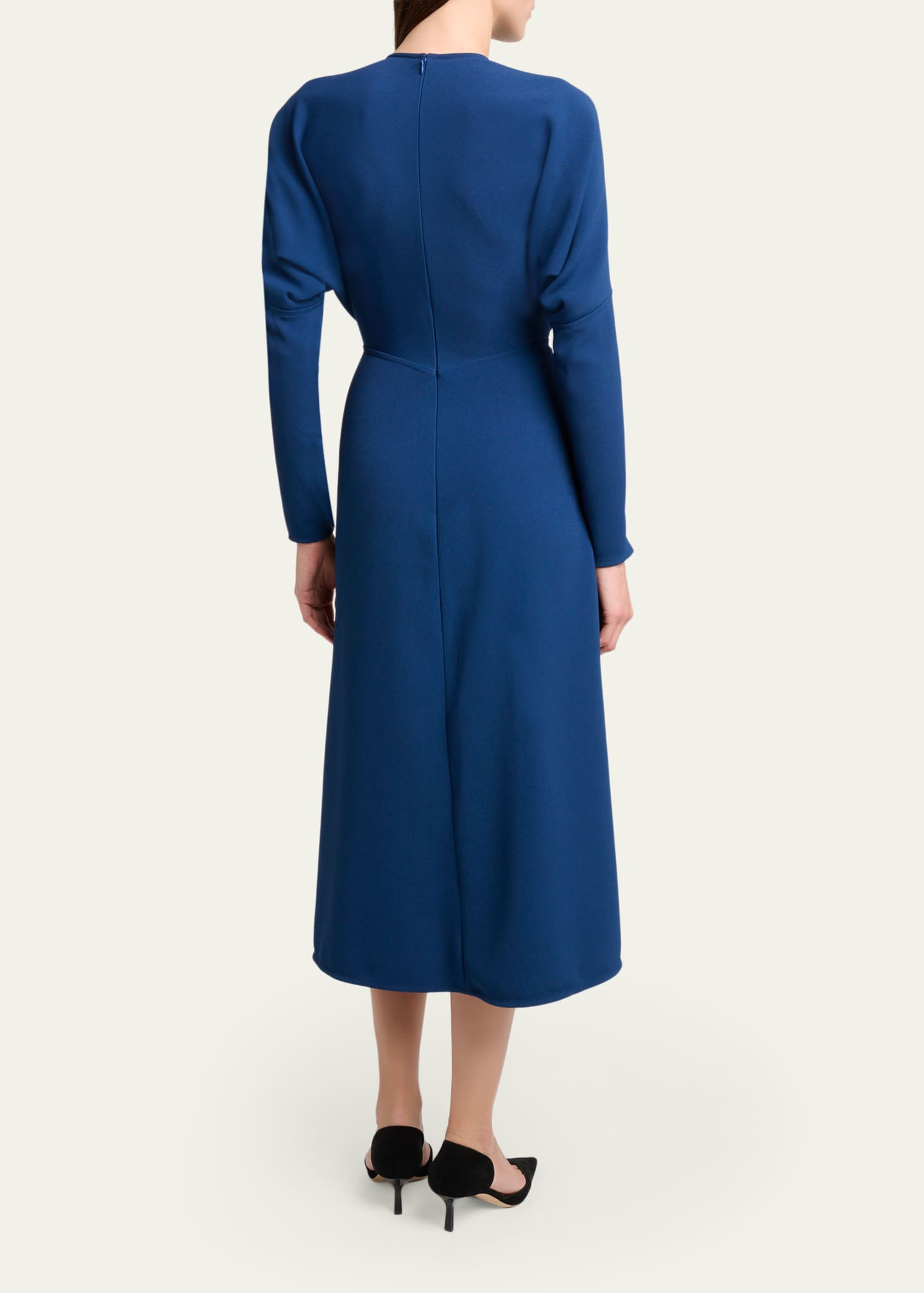 dolman sleeve long dress Dolman-Sleeve Maxi Dress Santorini / M / 100% Cupro