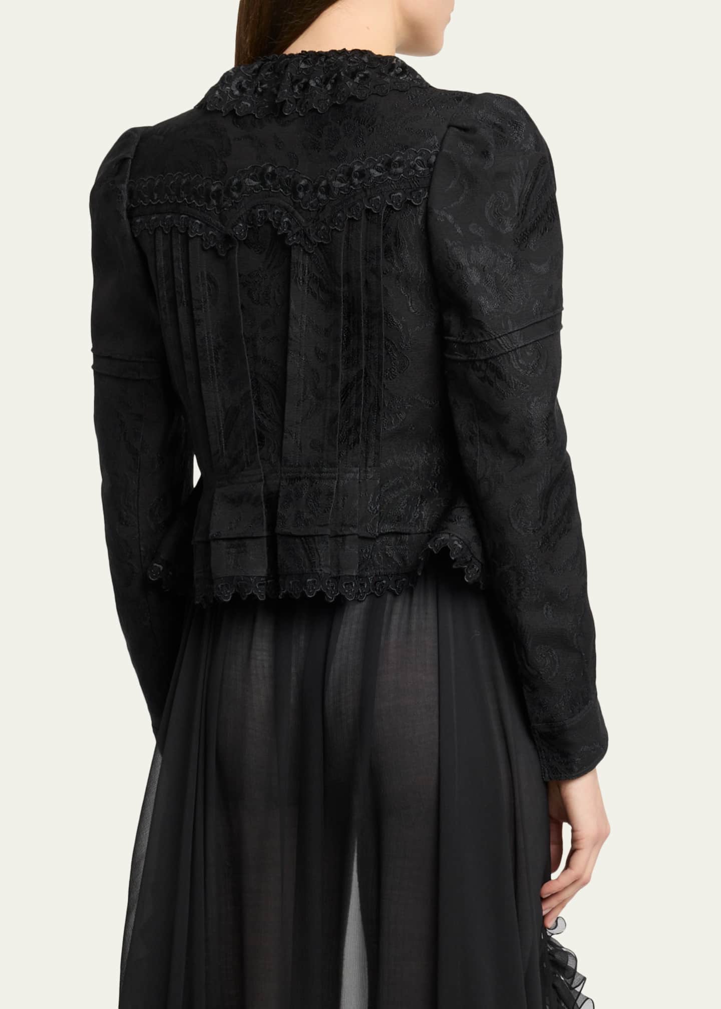 Chloe ロマンティッフローラルジャケット　ランウェイ　　ミャオ　アンナ Chloe Soft Floral Jacquard Jacket - Bergdorf Goodman