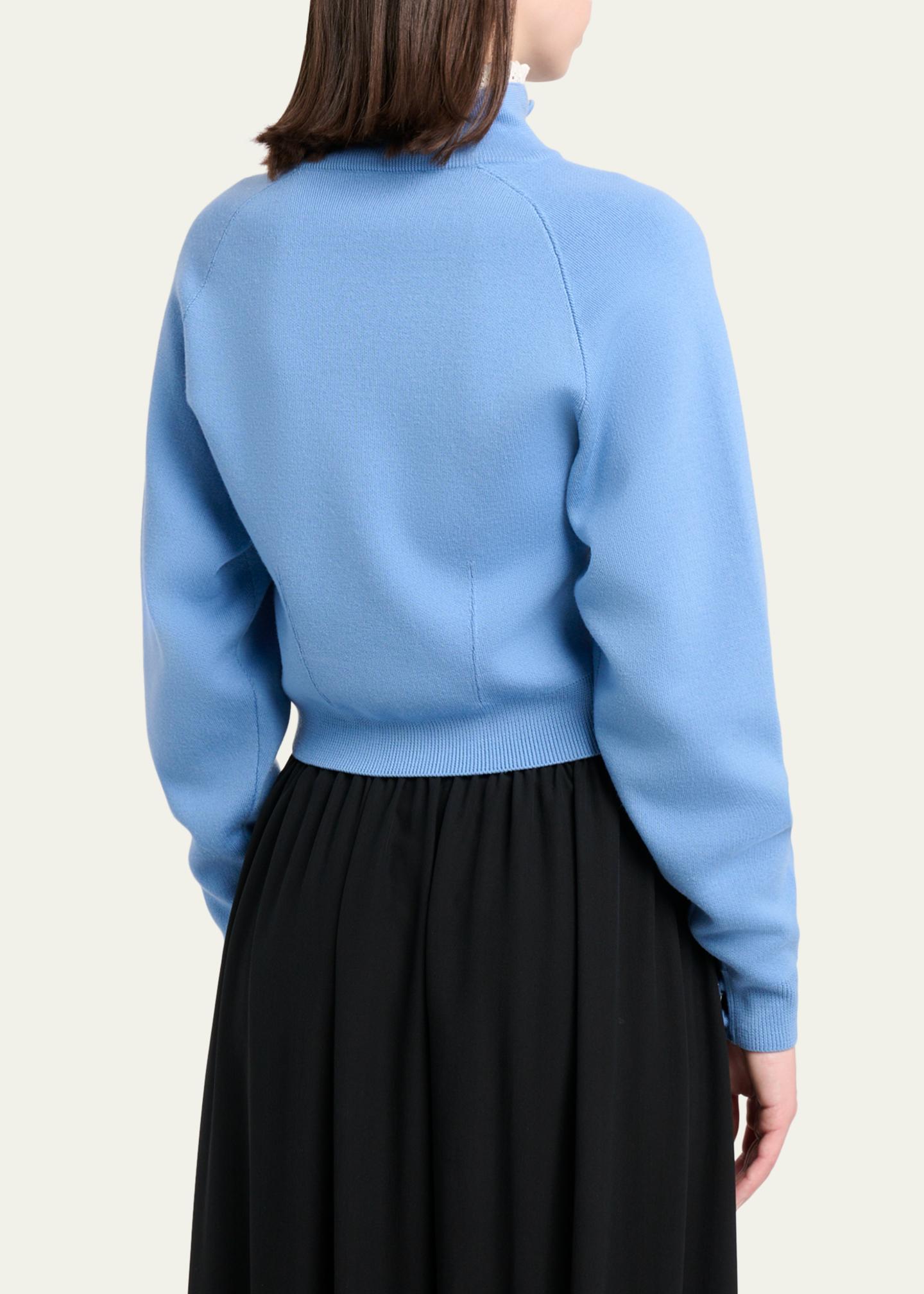 Chloe Wool Knit and Lace Pullover - Bergdorf Goodman