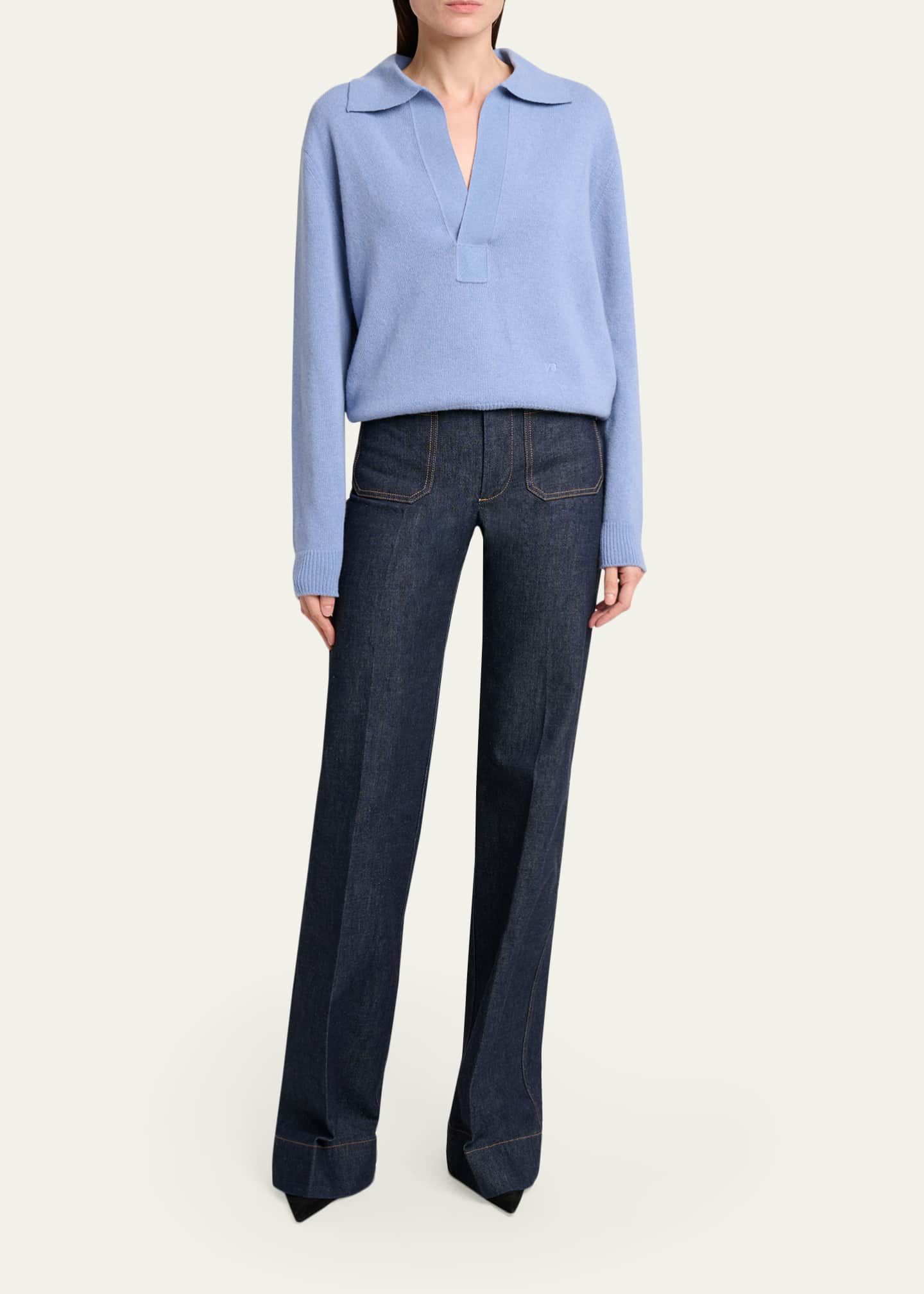 Victoria Beckham Alina Wide-Leg Jeans - Bergdorf Goodman