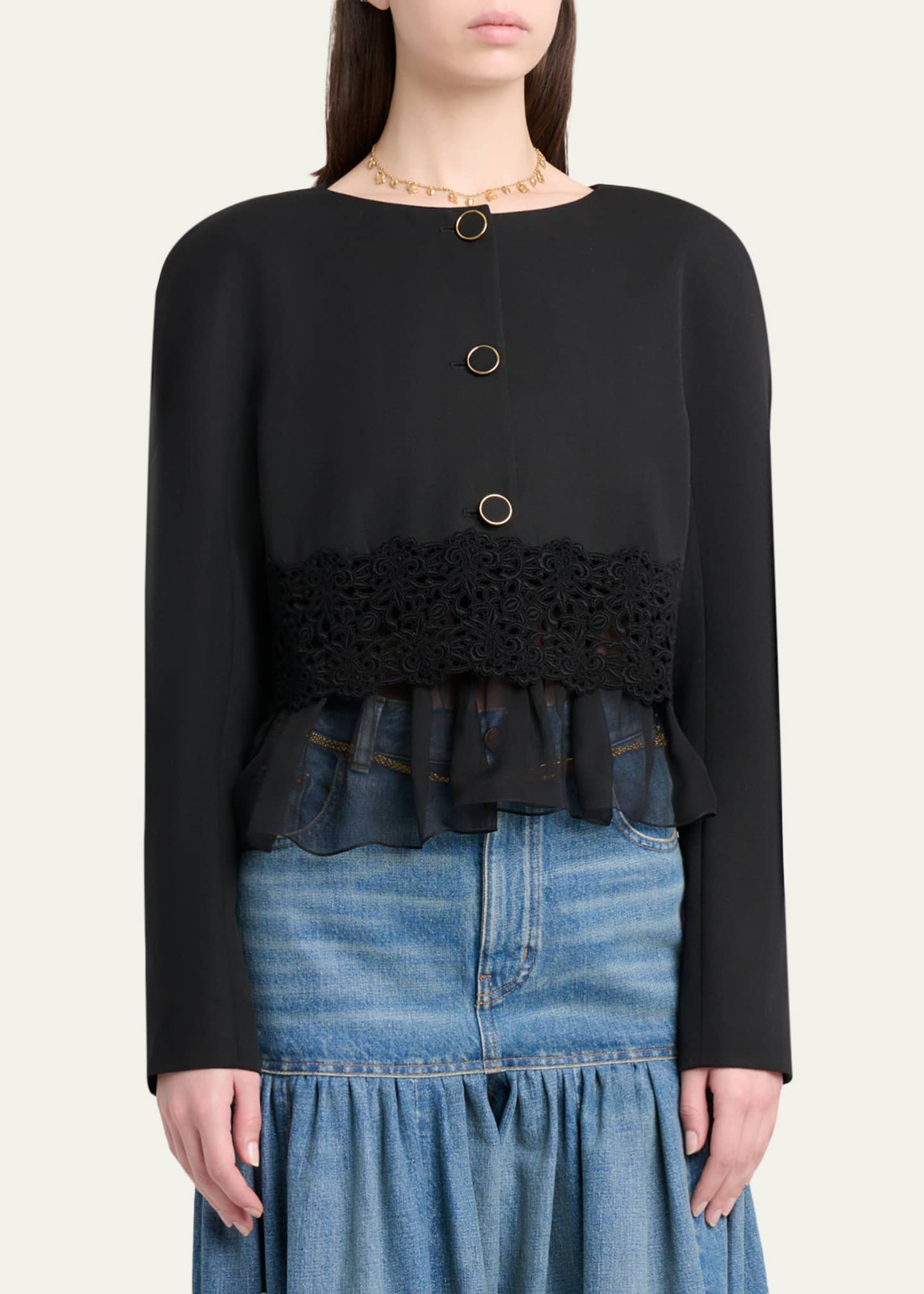 Chloe Lower Impact Wool Grain De Poudre Jacket - Bergdorf Goodman