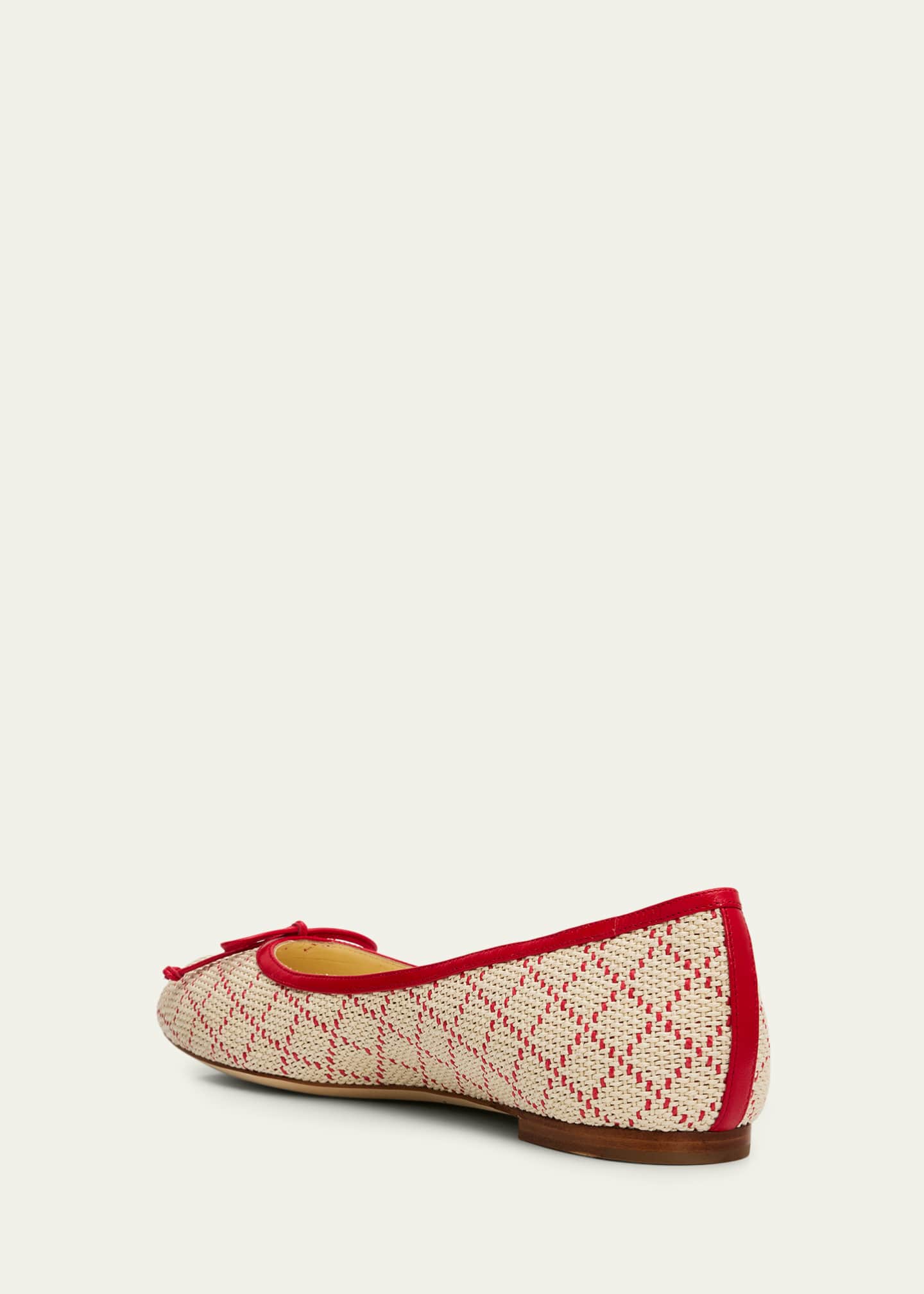 Manolo Blahnik Verallim Raffia Ballerina Flats - Bergdorf Goodman