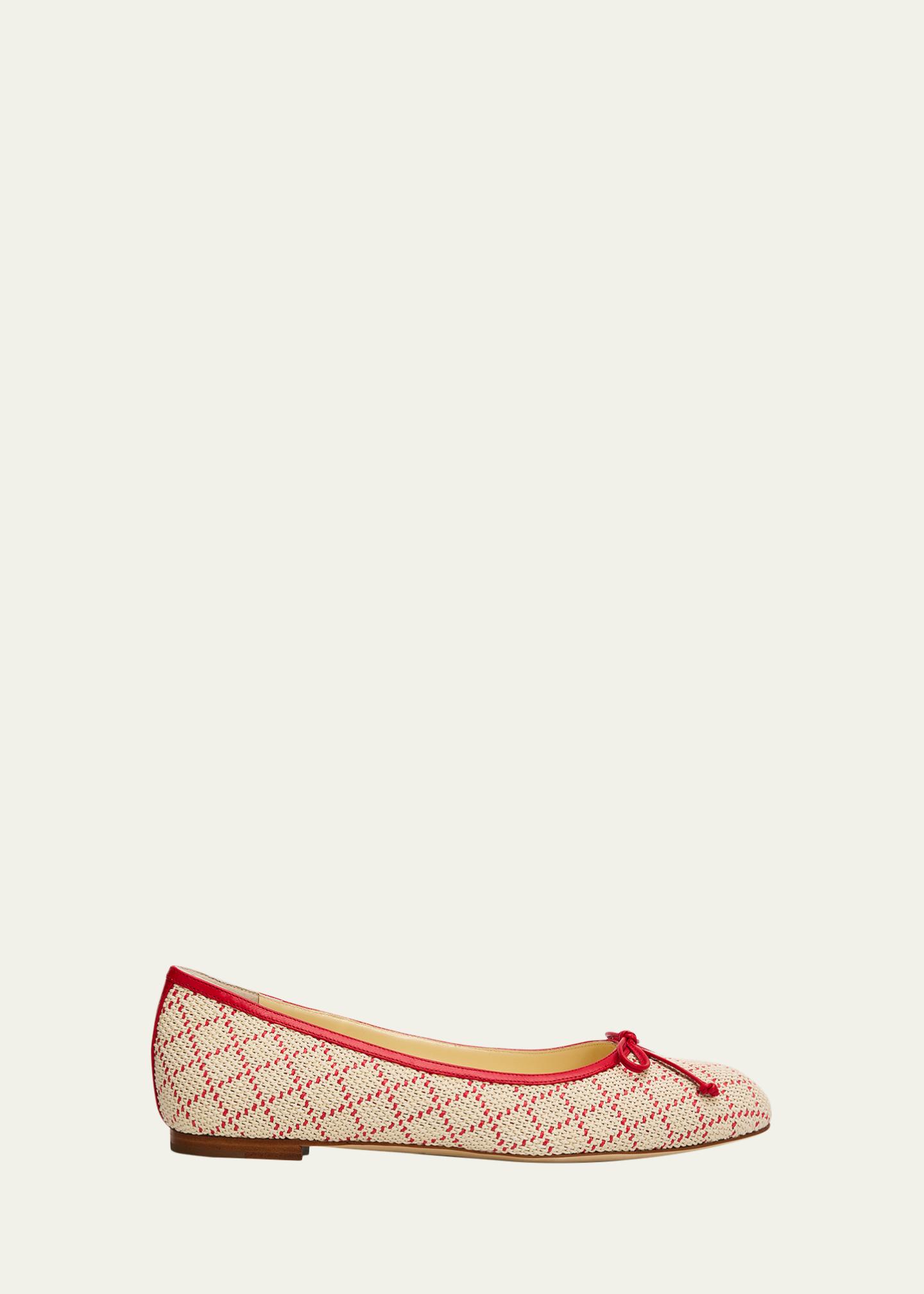 Verallim Raffia Ballerina Flats