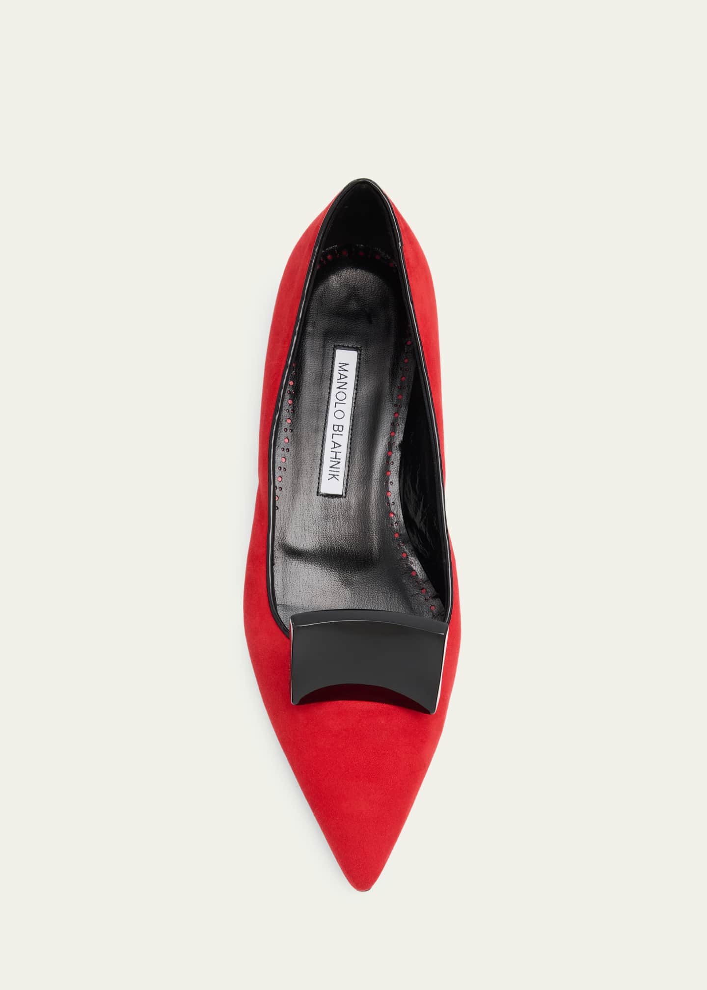 Manolo Blahnik Inkak Suede Flats - Bergdorf Goodman
