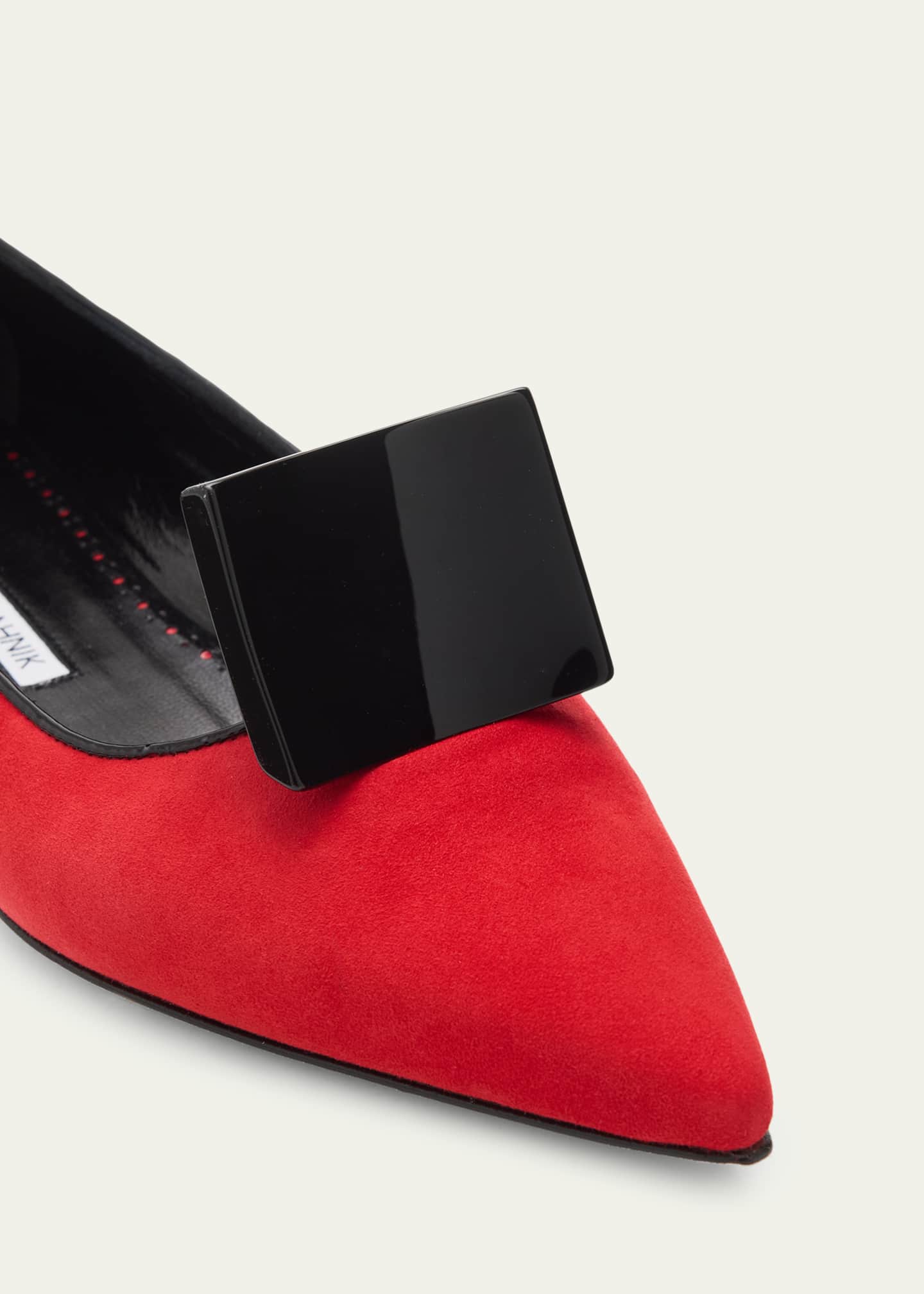 Manolo Blahnik Inkak Suede Flats - Bergdorf Goodman