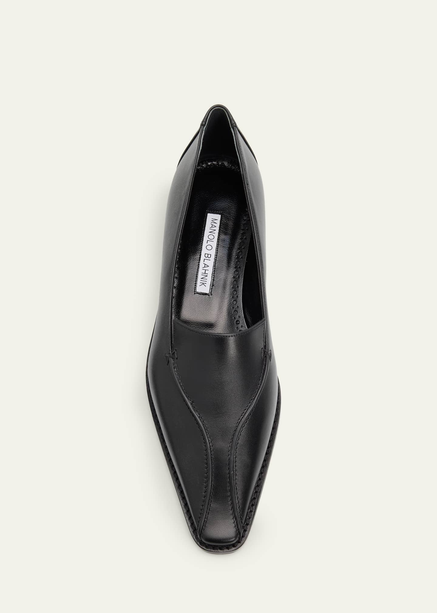 Manolo Blahnik Cleofelo Leather Flats - Bergdorf Goodman
