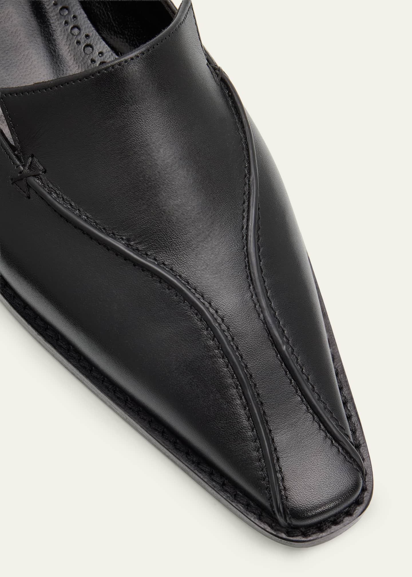 Manolo Blahnik Cleofelo Leather Flats - Bergdorf Goodman