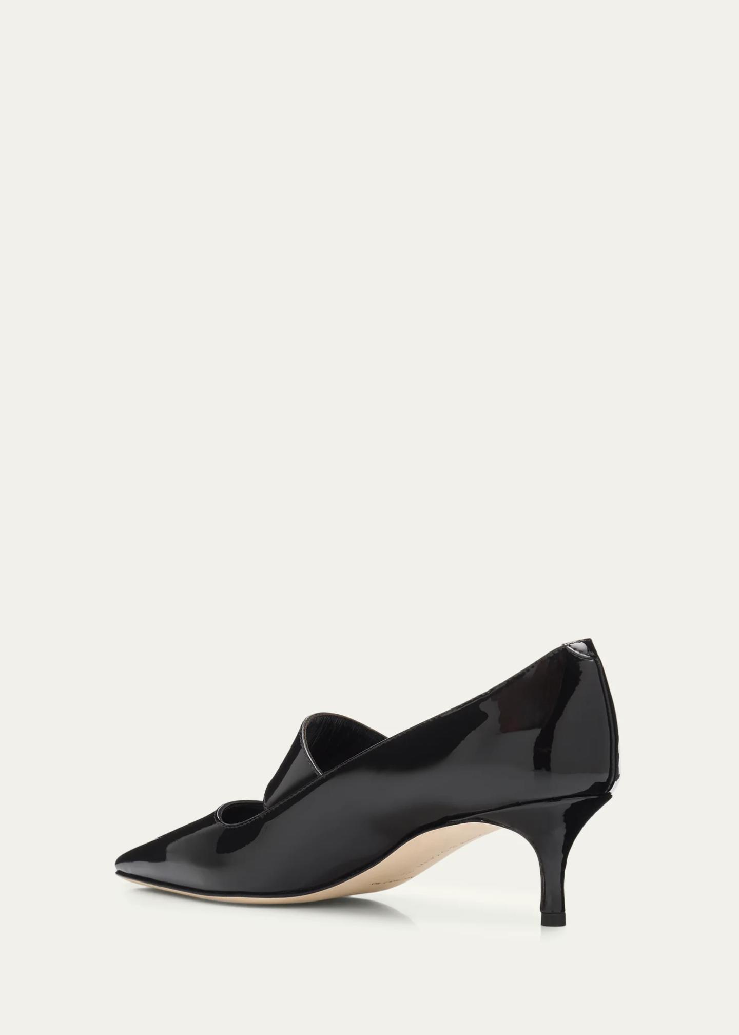 Manolo Blahnik 50mm Dorian Patent Leather Mary Jane Pumps