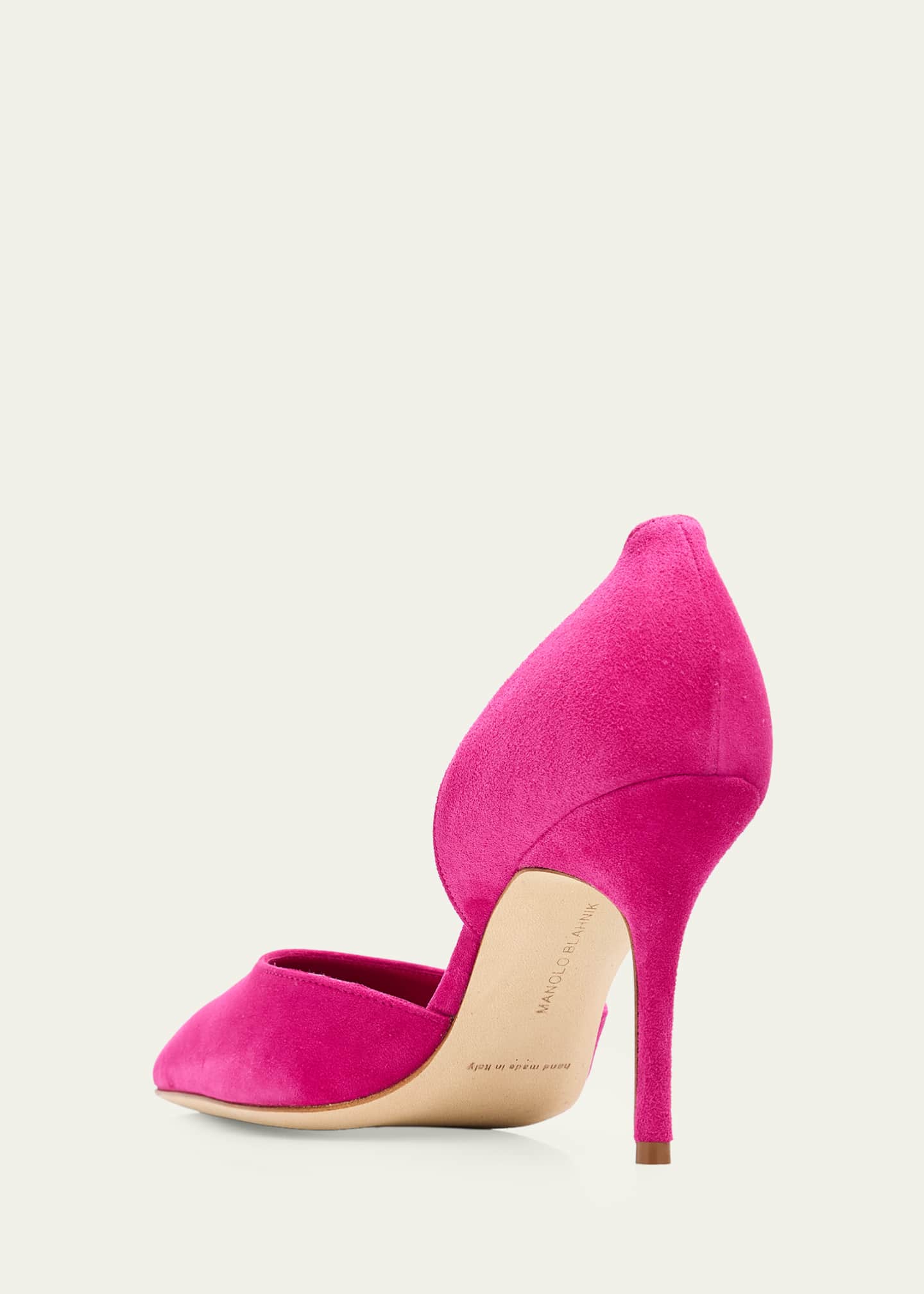 Manolo Blahnik Taylerbinu Suede D'Orsay Pumps - Bergdorf Goodman