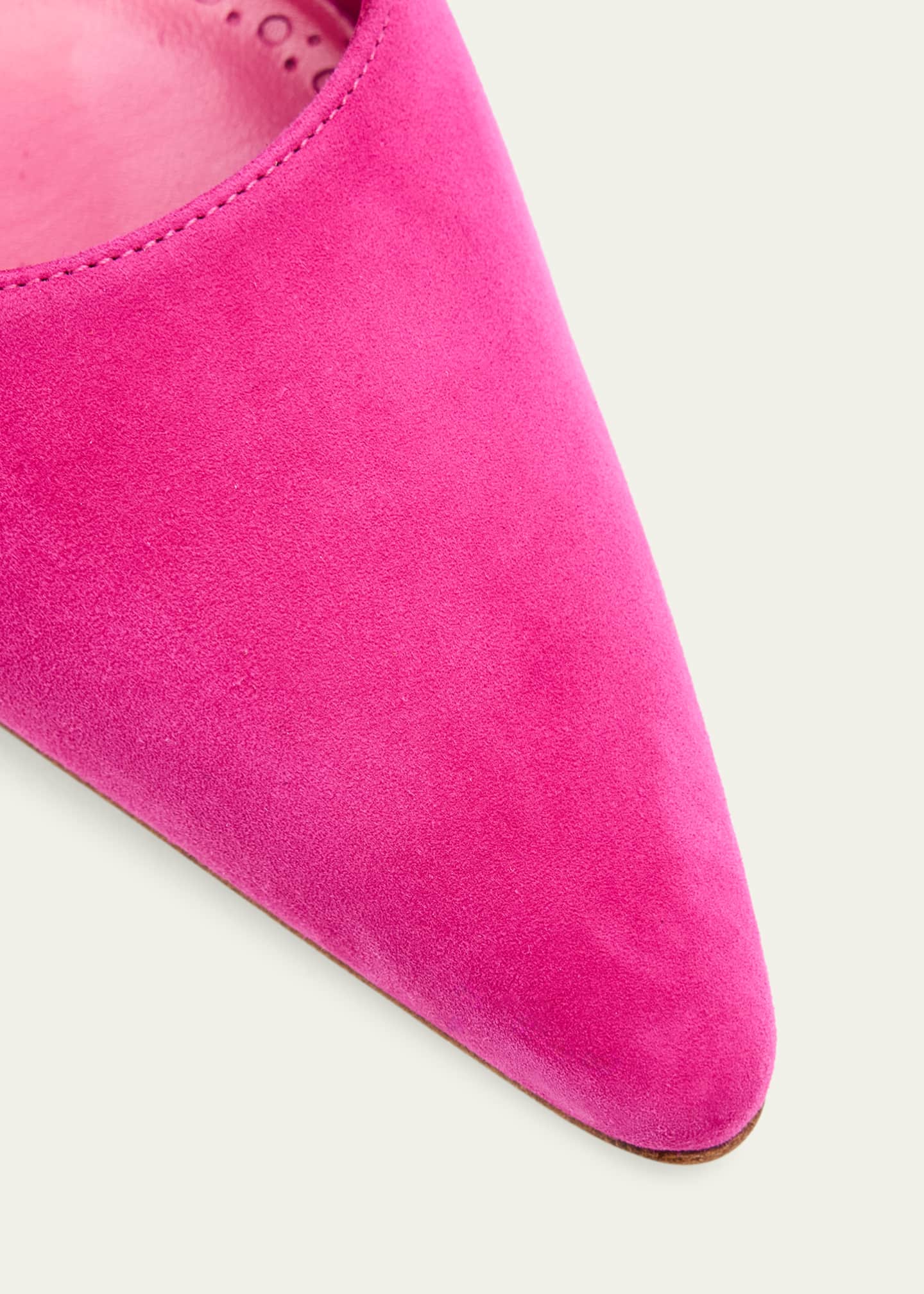 Manolo Blahnik Taylerbinu Suede D'Orsay Pumps - Bergdorf Goodman