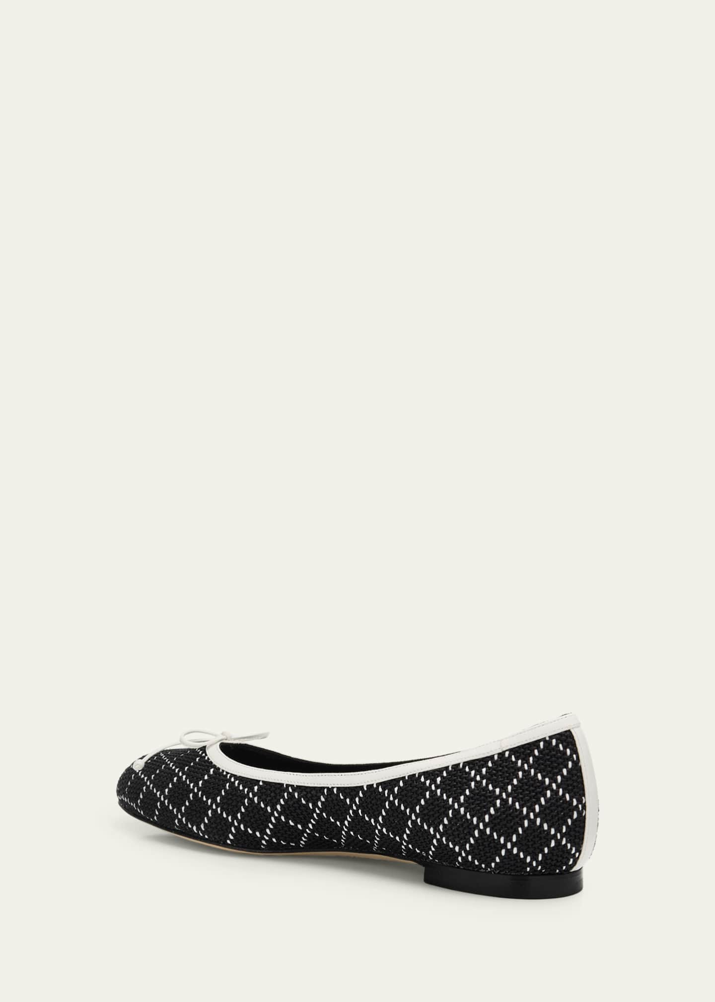 Manolo Blahnik Verallim Raffia Ballerina Flats - Bergdorf Goodman