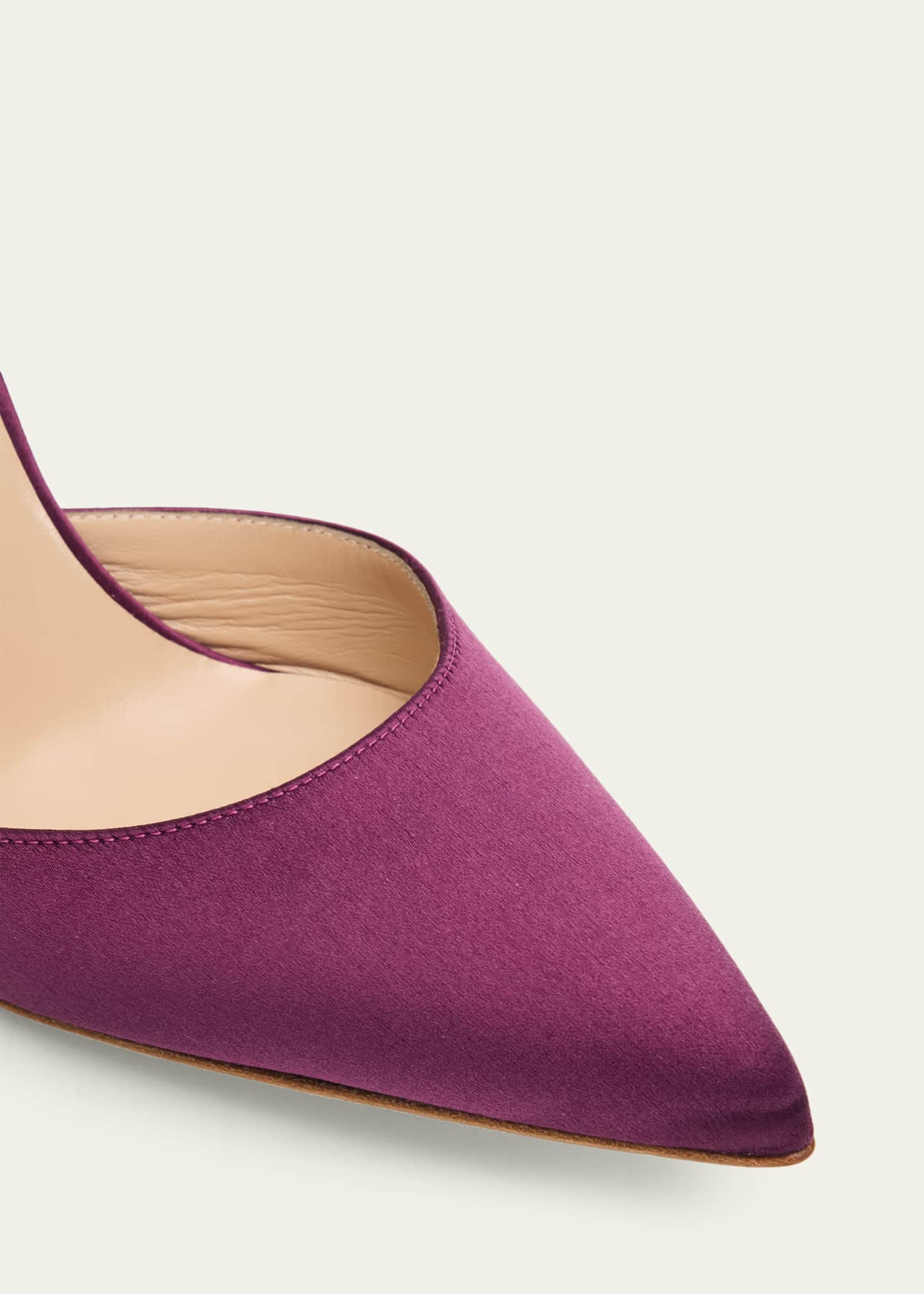 Manolo Blahnik 70mm Carolyne Satin Slingback Pumps - Bergdorf Goodman