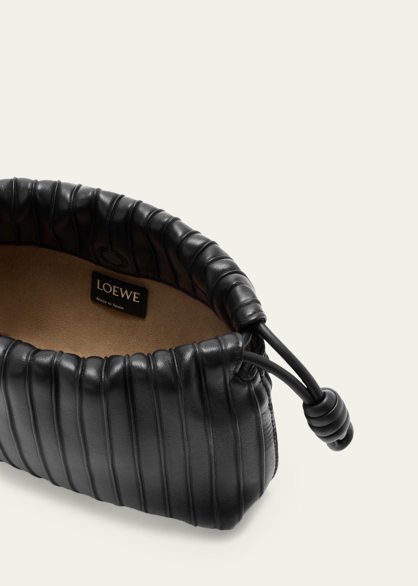 LOEWE Flamenco Pleated Shoulder Bag in Napa Leather - Bergdorf Goodman