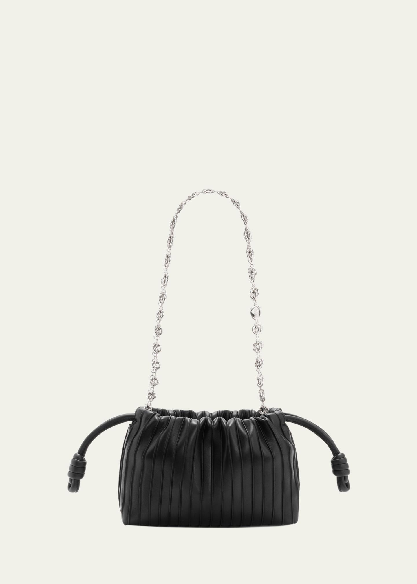 LOEWE Flamenco バレリーナ フラット LOEWE Flamenco Pleated Shoulder Bag in Napa Leather - Bergdorf Goodman